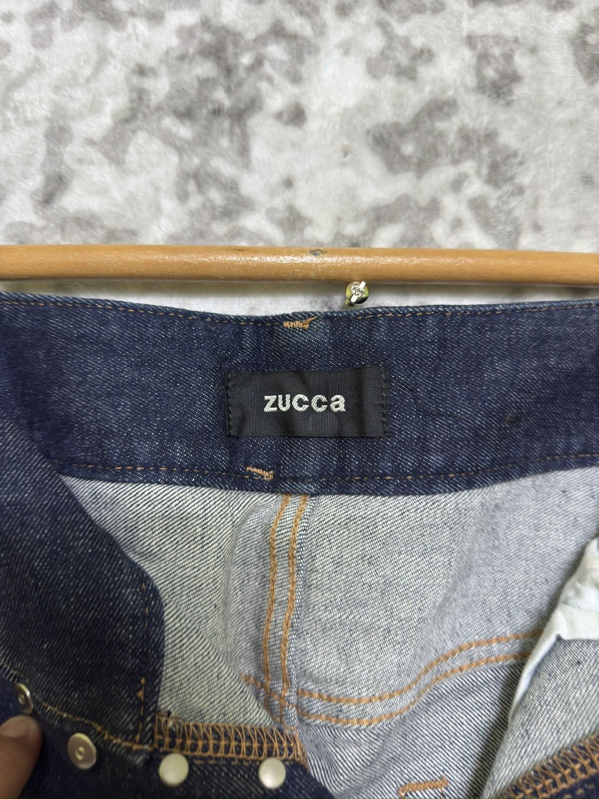 CABANE de ZUCCa Zucca Indigo Denim Jeans Slim Thigh Flared Leg Drop Crotch Size US 28 / EU 44 - 11 Thumbnail