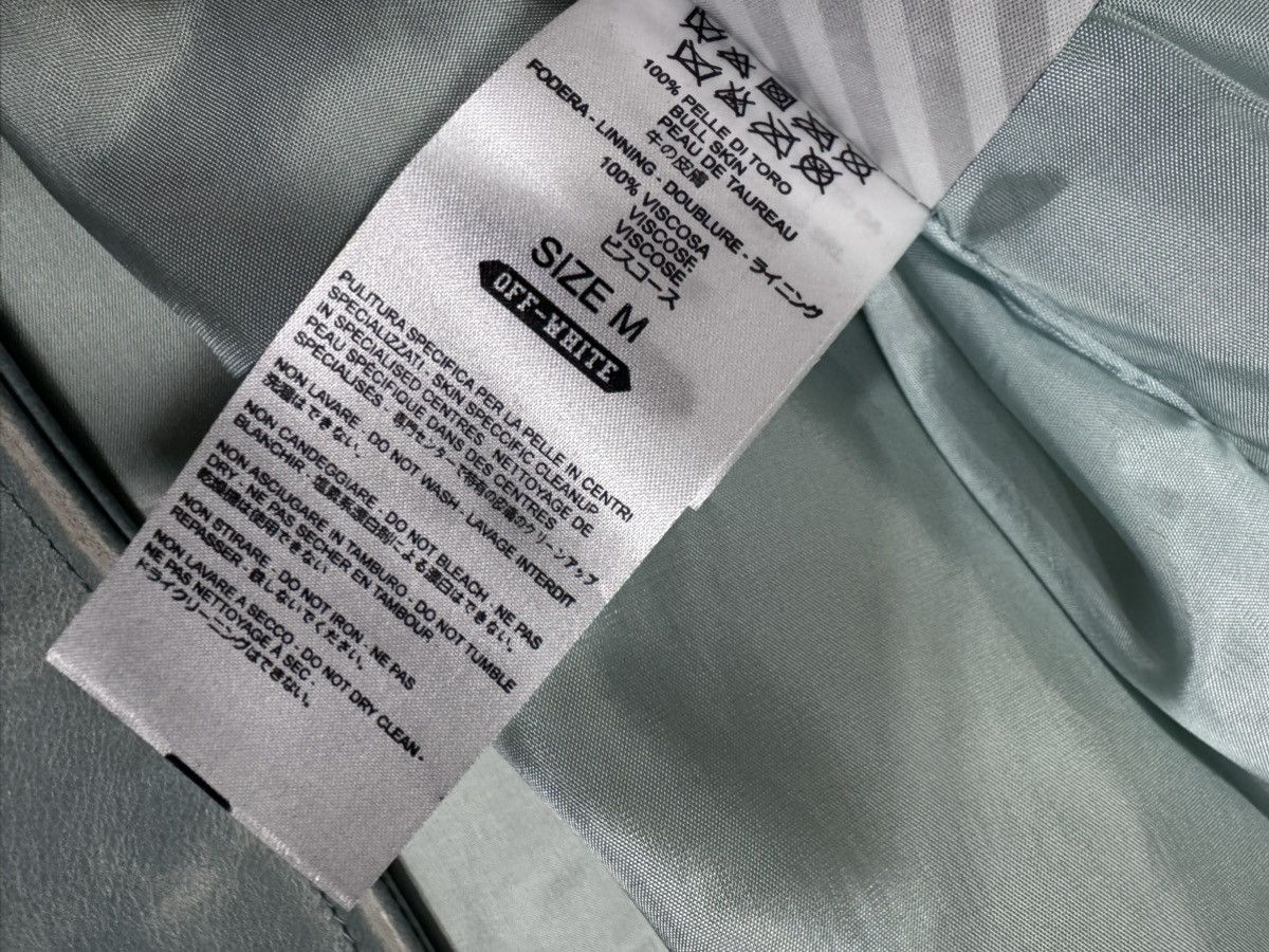 Off-White Off-white limited edition light blue leather jacket Size US M / EU 48-50 / 2 - 6 Thumbnail