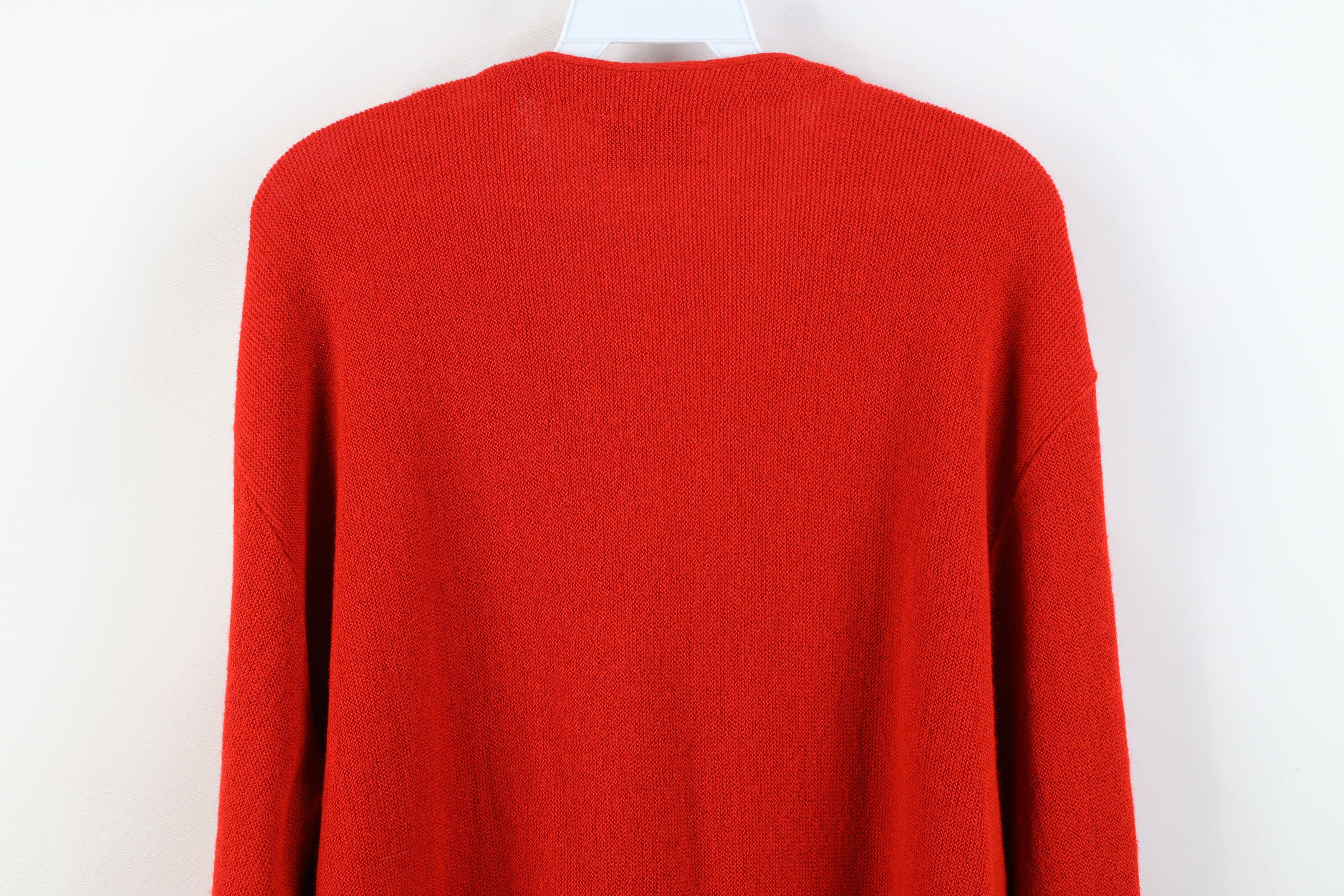 Vintage Vintage 70s Streetwear Kurt Cobain Cardigan Sweater Red USA Size US XL / EU 56 / 4 - 11 Thumbnail