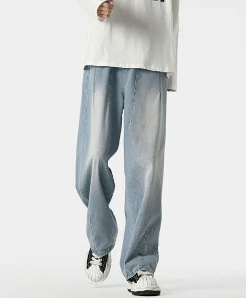 Japanese Brand × Jean American retro washed loose straight wide-leg jeans Size US 32 / EU 48 - 1 Thumbnail