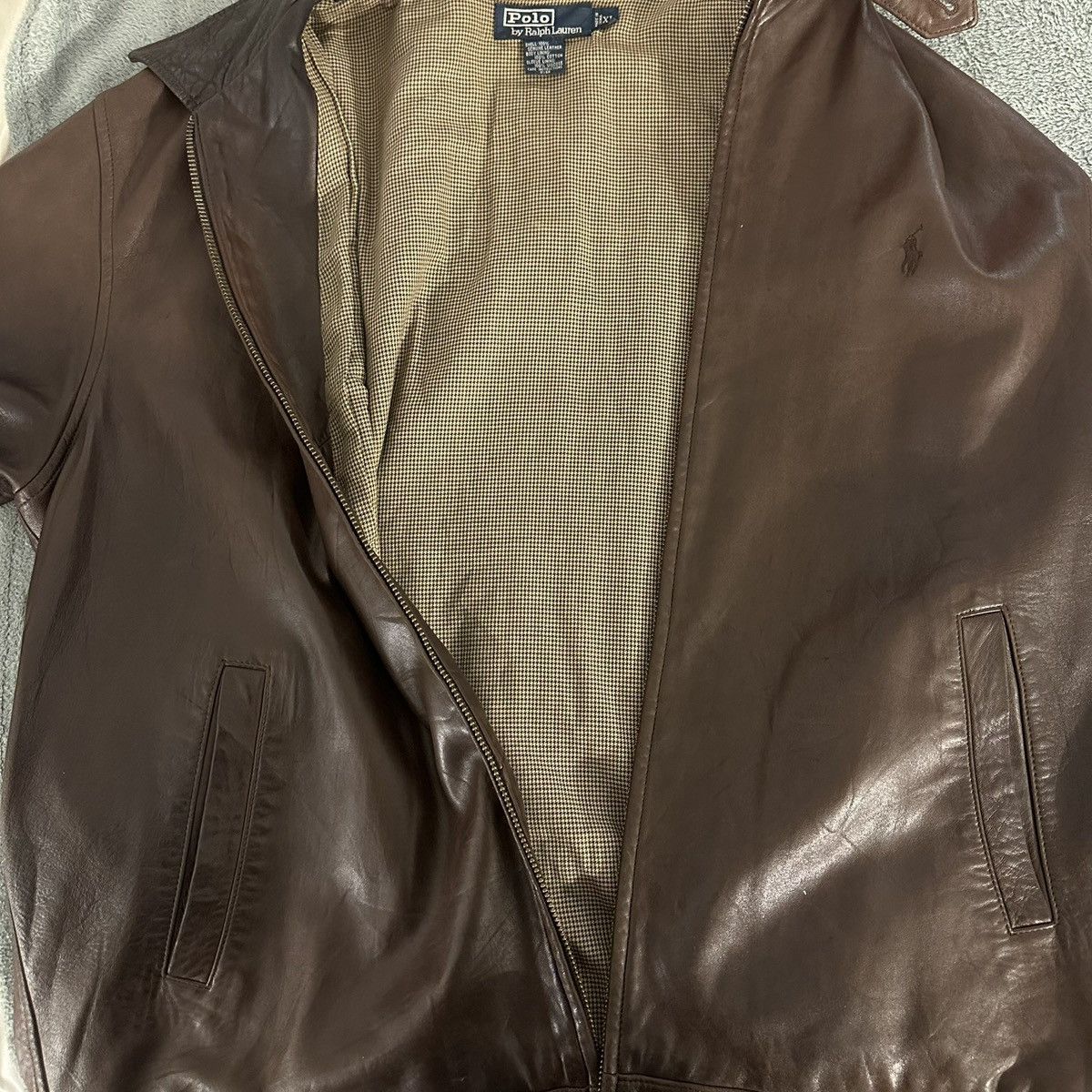 Polo Ralph Lauren Vintage Ralph Lauren Chocolate Brown Collared Leather Jacket Size US XL / EU 56 / 4 - 3 Thumbnail