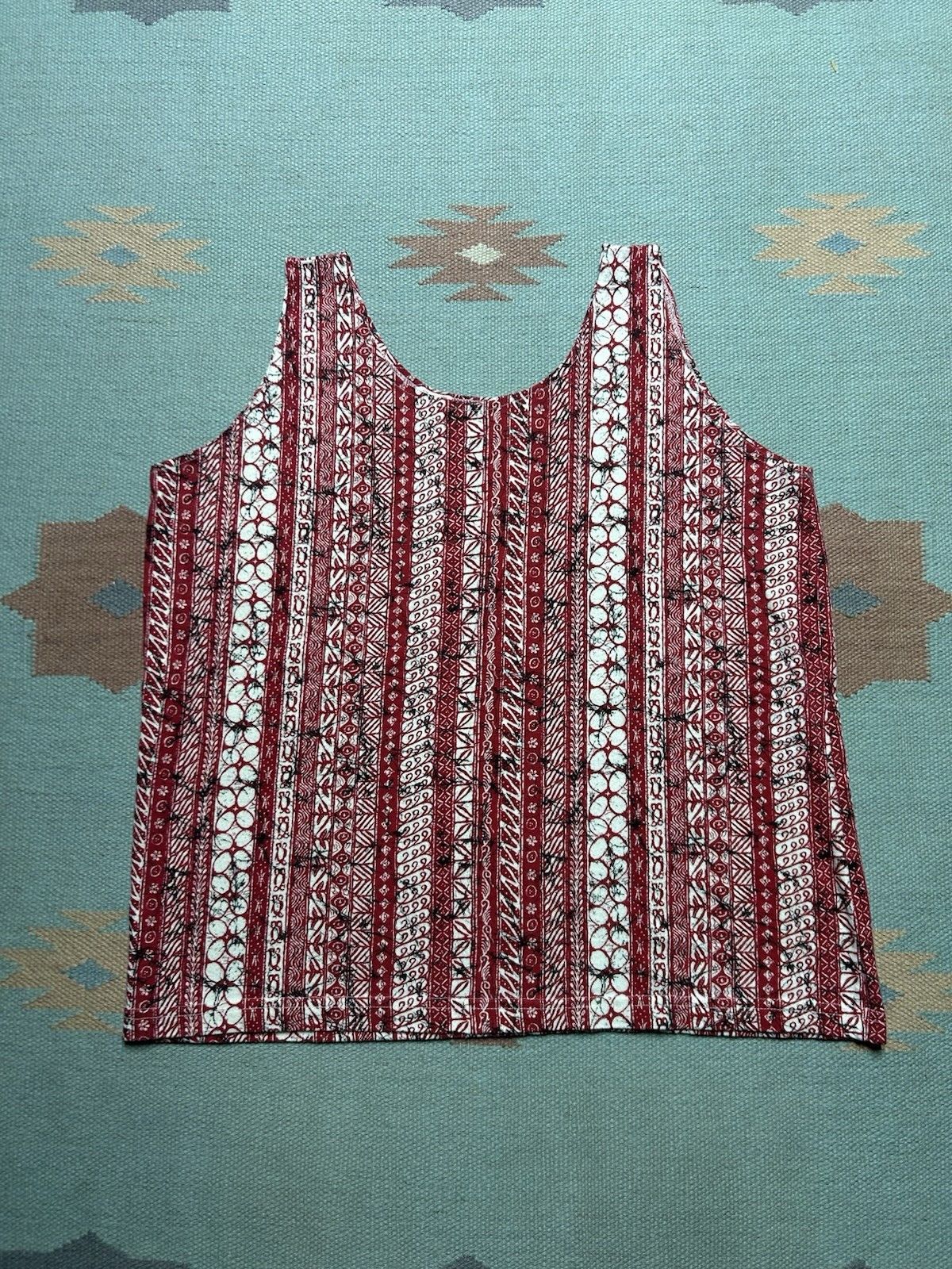 Vintage Vintage 80s tank top & shorts set beach summer abstract L/XL Size US L / EU 52-54 / 3 - 6 Thumbnail