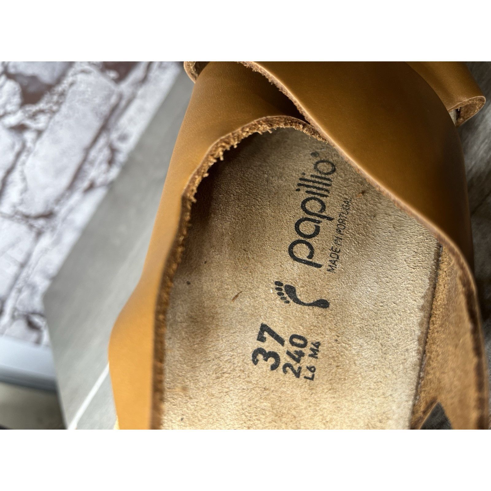 Birkenstock Birkenstock Papillio Samira Ginger Brown Leather Cork Wedges Size US 6.5 / IT 36.5 - 9 Thumbnail