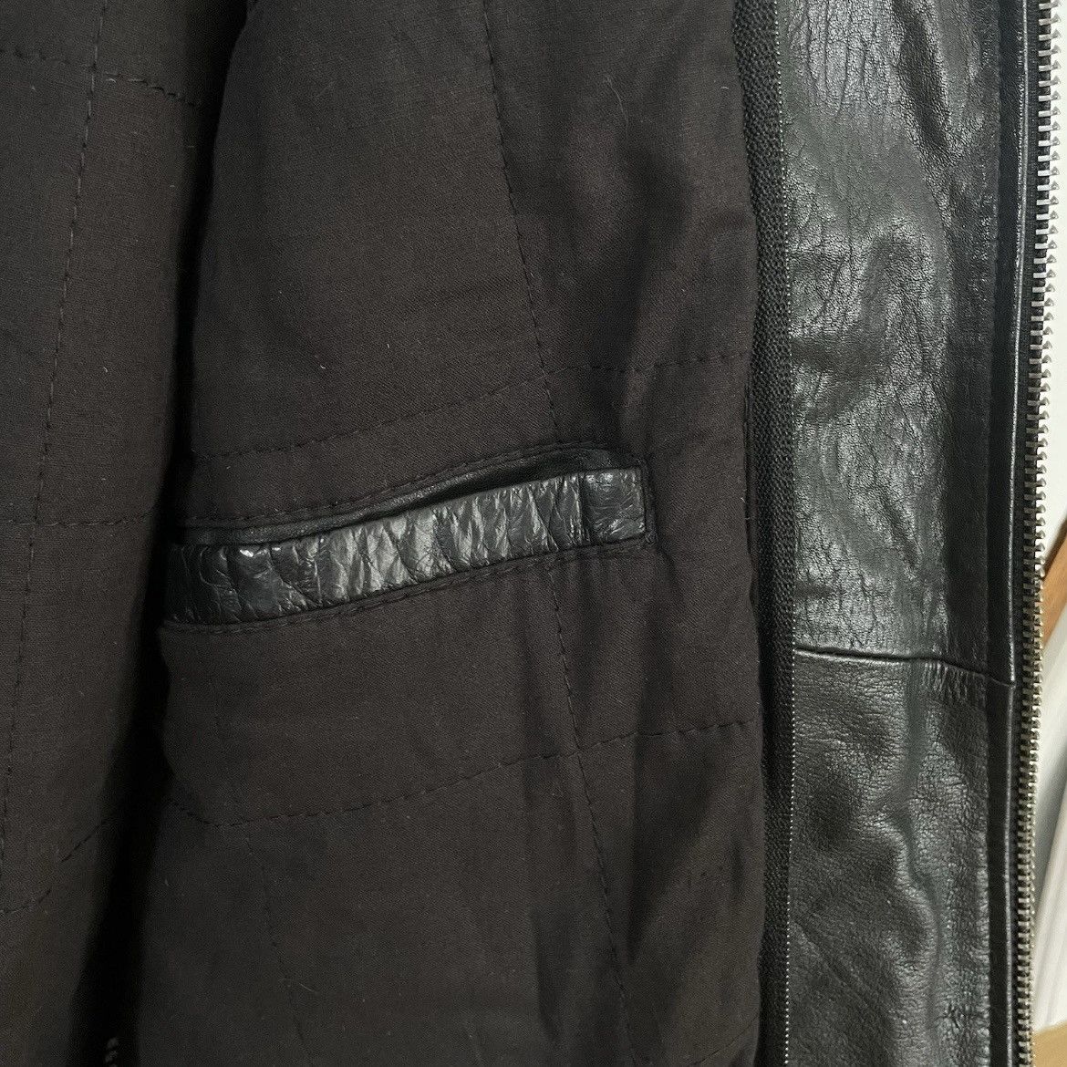 Black Rivet Black Rivet Leather Bomber Jacket w/ Removable Hoodie Medium Size US M / EU 48-50 / 2 - 10 Thumbnail