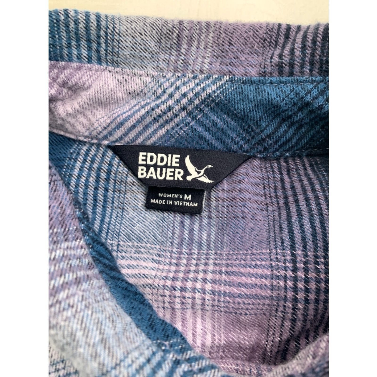 Eddie Bauer VINTAGE Eddie Bauer Purple Blue Lightweight Flannel Shirt Outdoor Hiking Medium Women’s Size M / US 6-8 / IT 42-44 - 2 Thumbnail