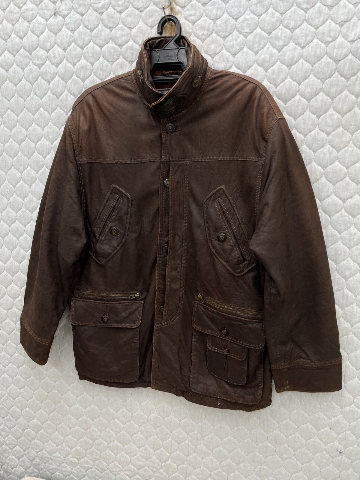 Genuine Leather 🔥🔥🔥STEALS VTG HIGH TRADITION FLAG LEATHER JACKET Size US M / EU 48-50 / 2 - 2 Thumbnail