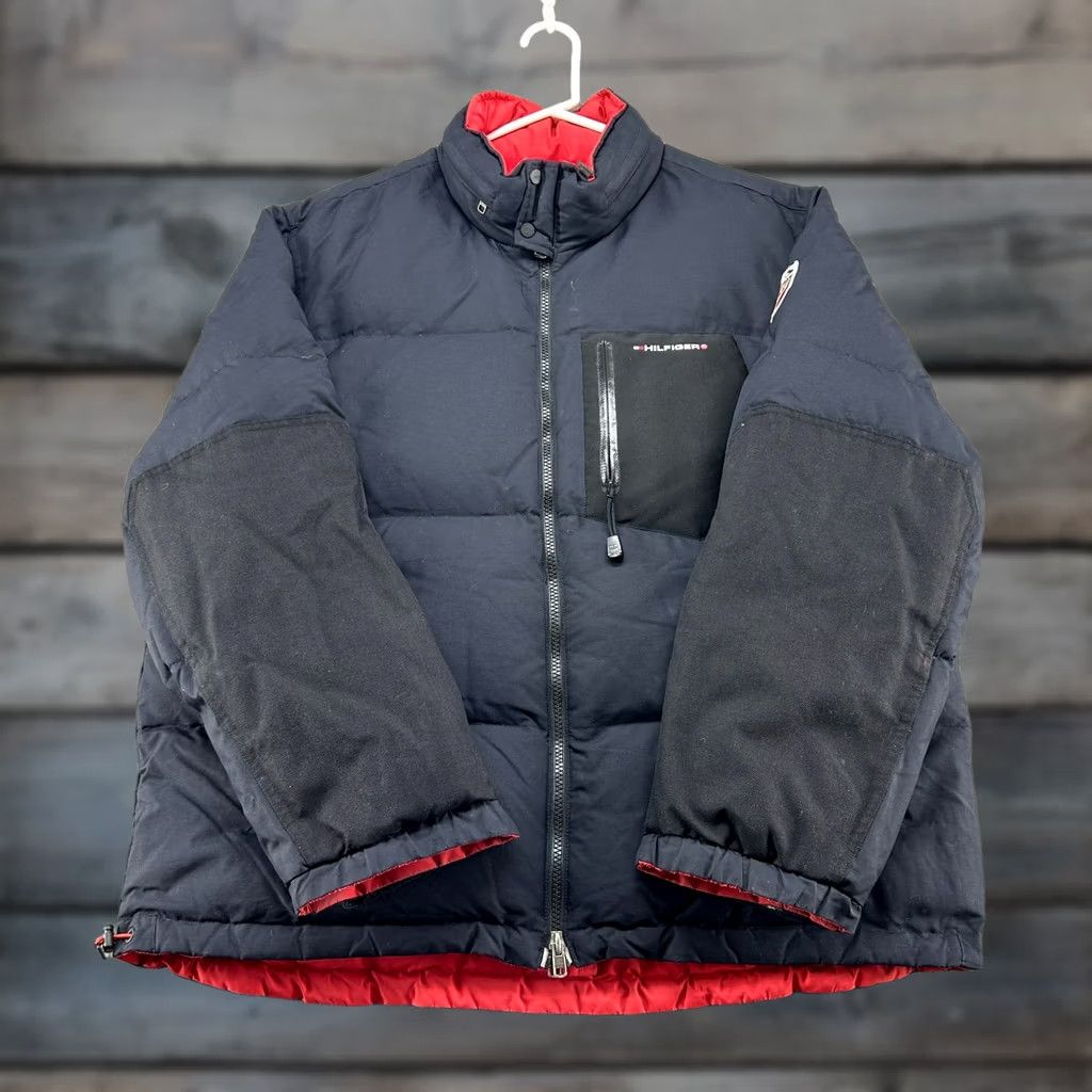 Tommy Hilfiger VINTAGE Tommy Hilfiger Jacket Mens M Black Reversible Puffer Down Parka 90s Hiking Outdoor Size US M / EU 48-50 / 2 - 1 Thumbnail