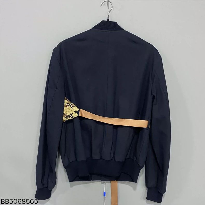 Dries Van Noten dries van noten Navy blue jacket with diagonal zipper 2503- Size US S / EU 44-46 / 1 - 2 Thumbnail