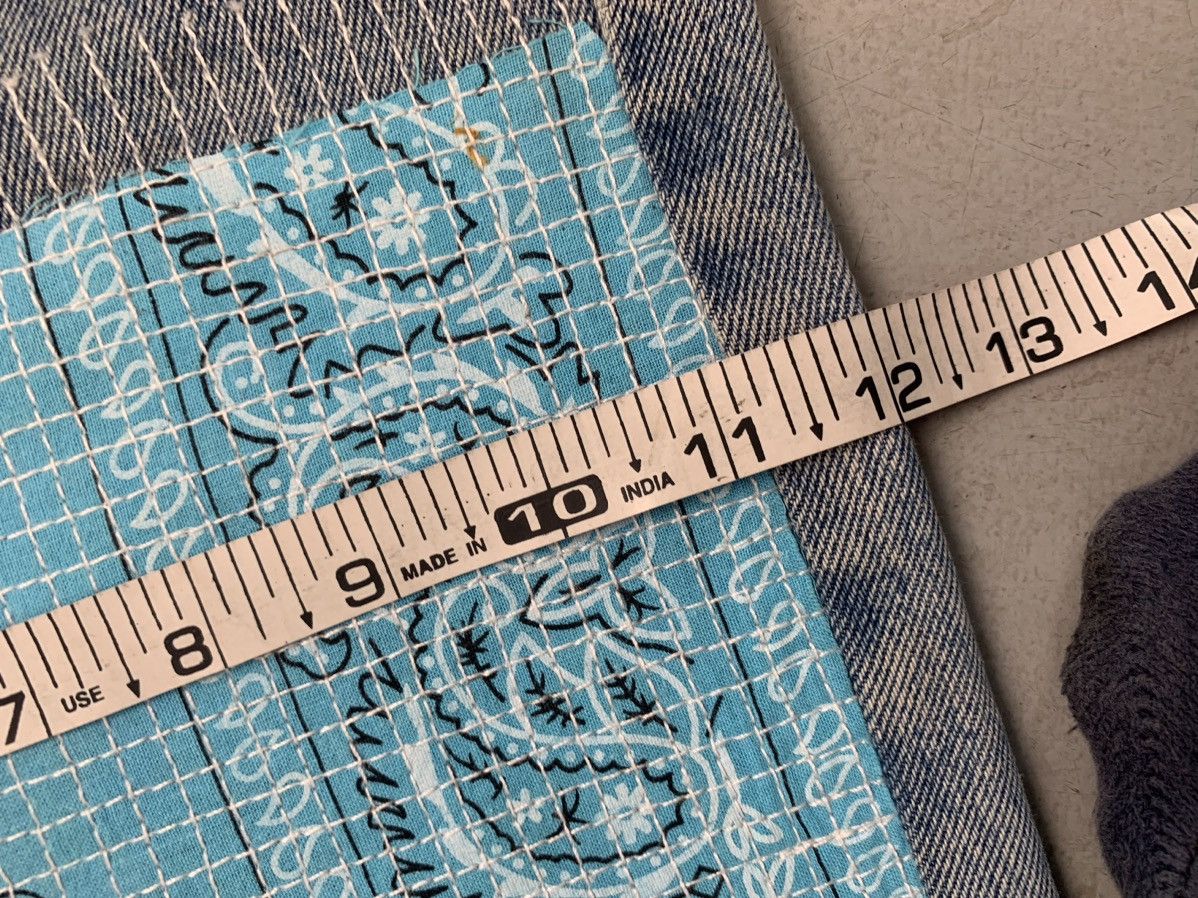 Levi's Vintage upcycled bandana patch denim shirts Size US 30 / EU 46 - 10 Thumbnail