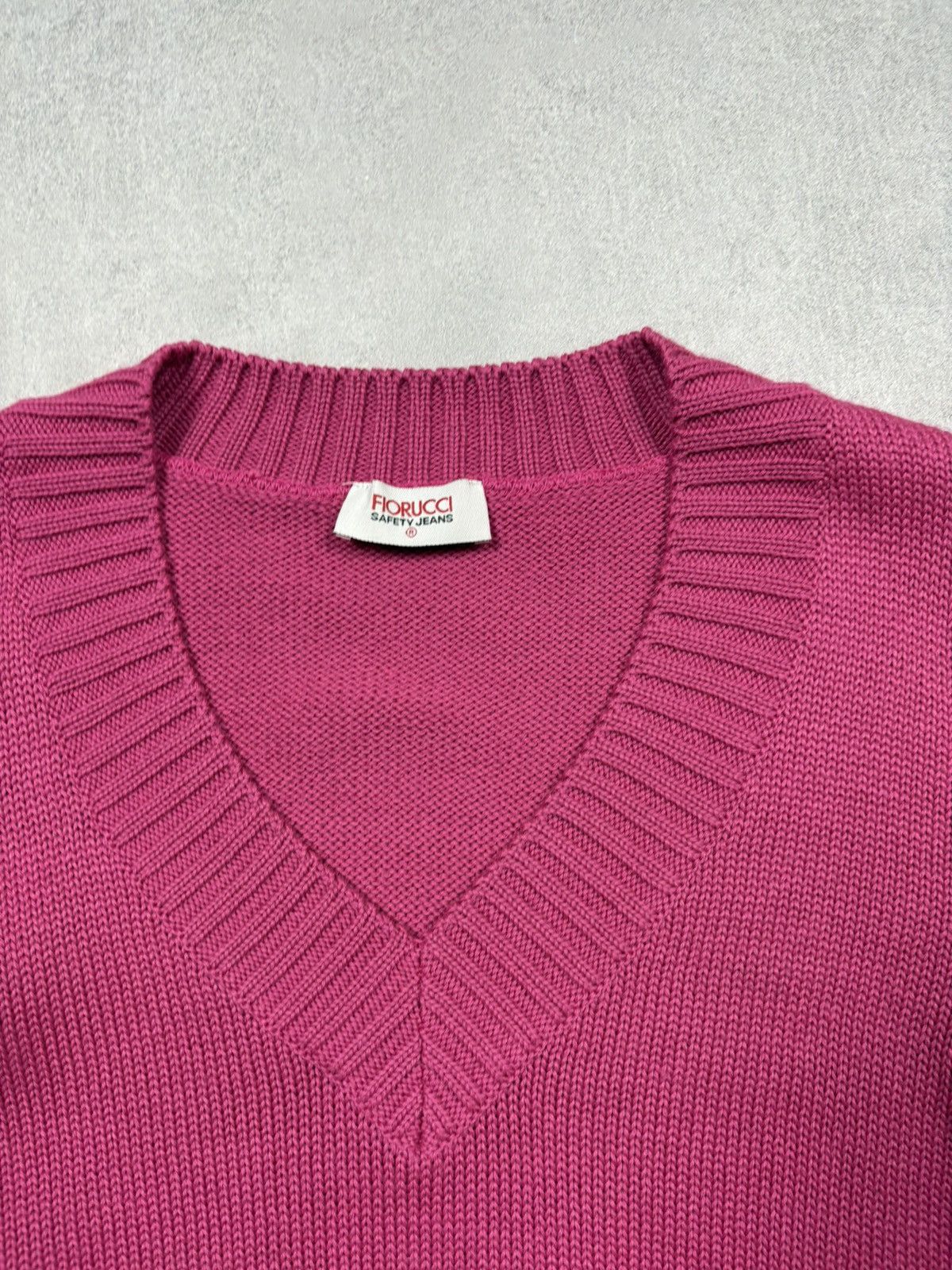 Fiorucci Fiorucci Pink Bunny Knit Sweater Wool Blend V Neck XL Y2K Size XL / US 12-14 / IT 48-50 - 11 Thumbnail