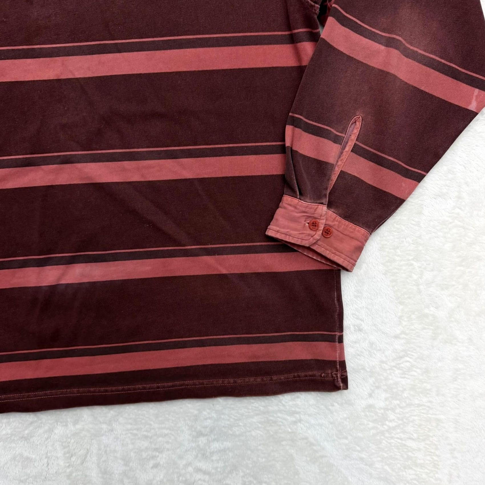 Jeep Jeep Shirt Mens 2XL Red Rugby Polo Stripe Long Sleeve Logo Casual Size US XXL / EU 58 / 5 - 4 Thumbnail