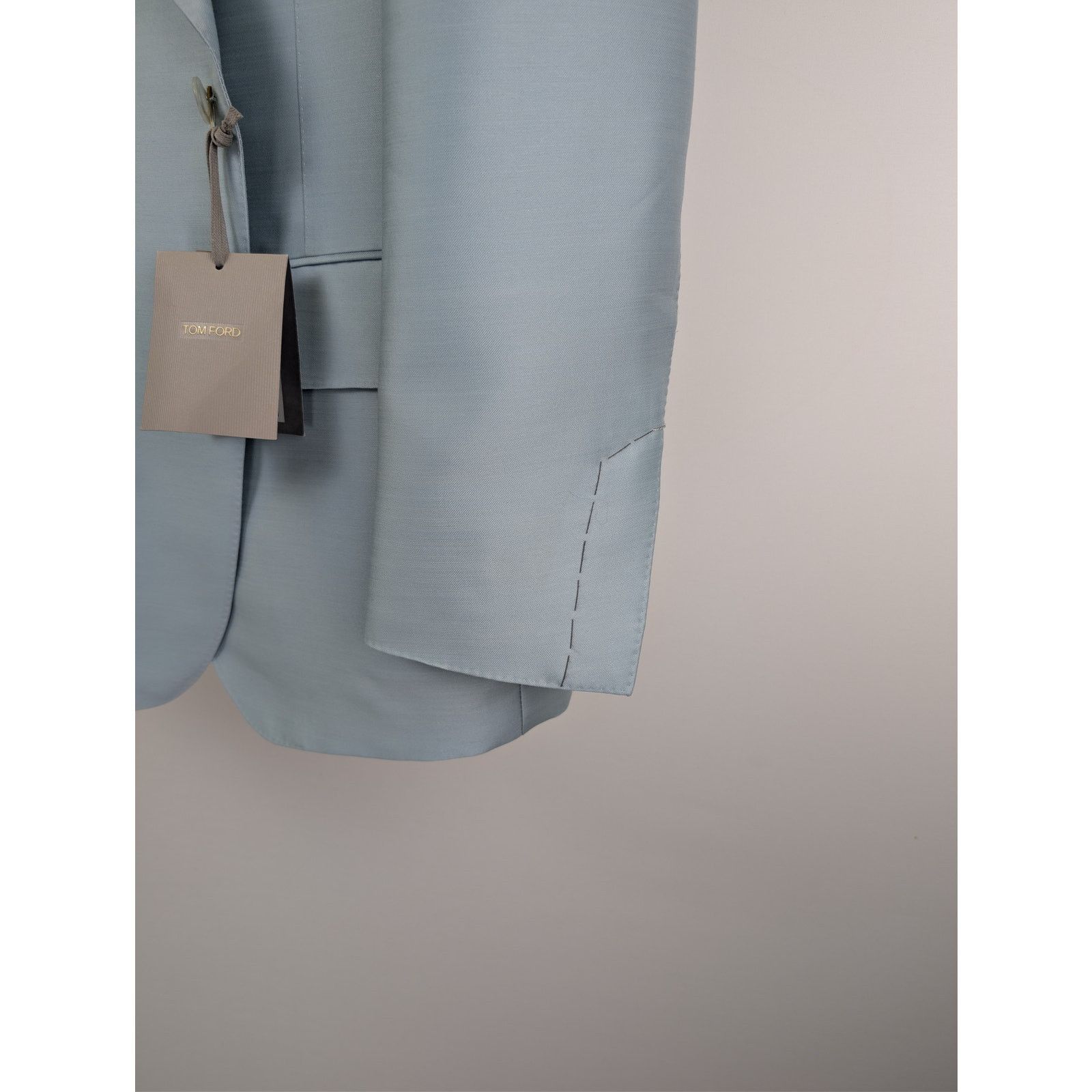 Tom Ford o1rshd1 Suits Blazer And Pants in Light Shiny Blue Size US XXL / EU 58 / 5 - 4 Thumbnail