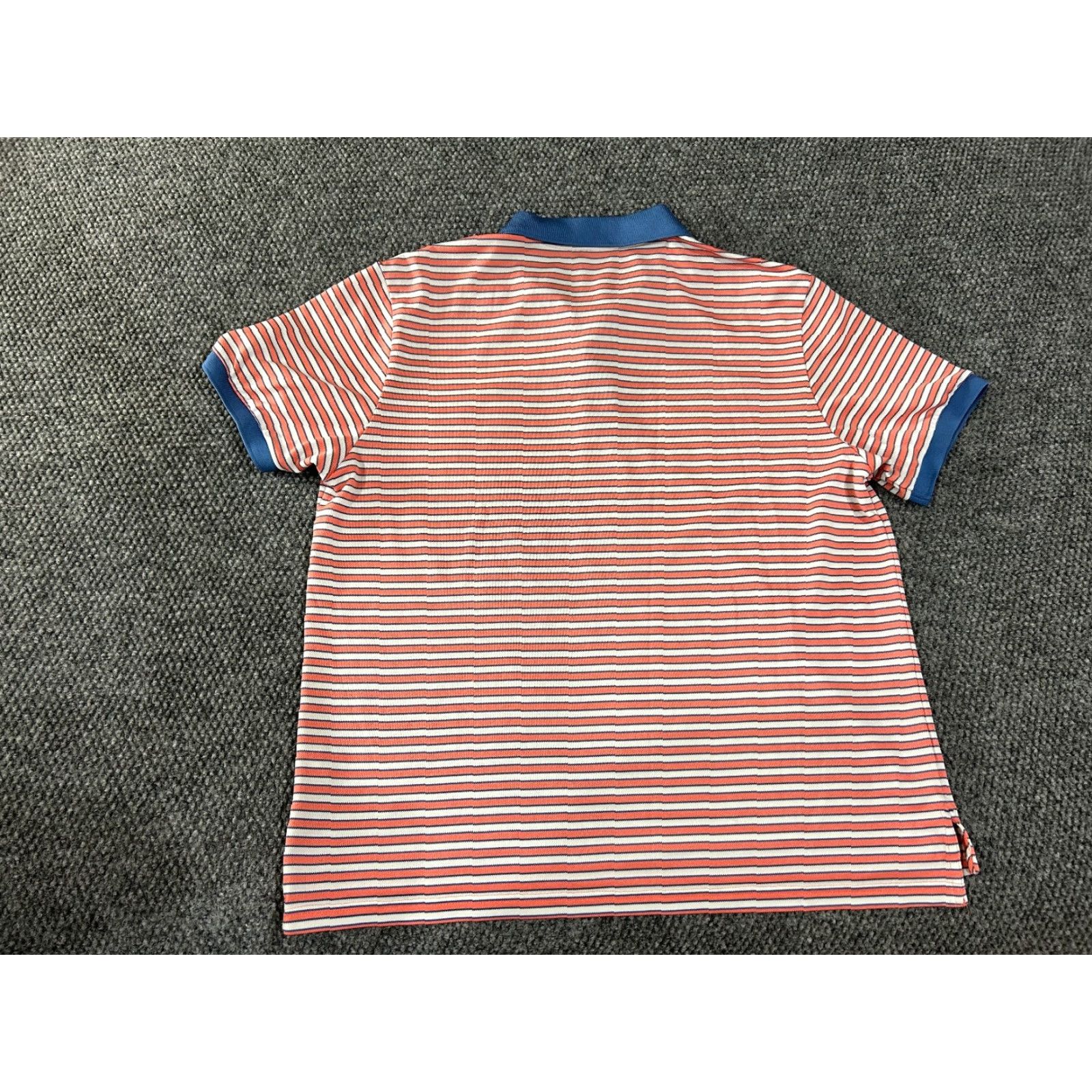 Southern Tide Southern Tide Polo Shirt Mens L Orange Striped Stretch Performance Golf Preppy Casual Short Sleeve Button Collar Logo Size US L / EU 52-54 / 3 - 5 Thumbnail