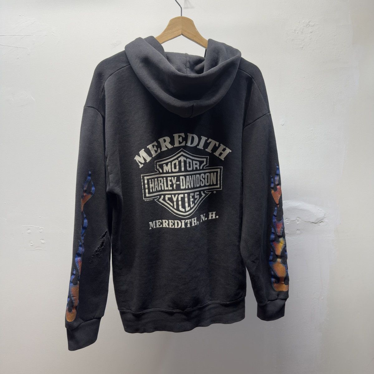 Harley Davidson Harley Davidson Flame Zip Hoodie ERD Grunge Chrome WCC Size US L / EU 52-54 / 3 - 2 Thumbnail