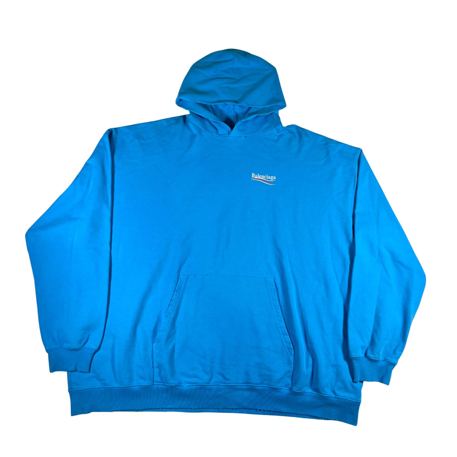 Balenciaga Balenciaga Pepsi Logo Azure Hoodie Size US M / EU 48-50 / 2 - 2 Thumbnail