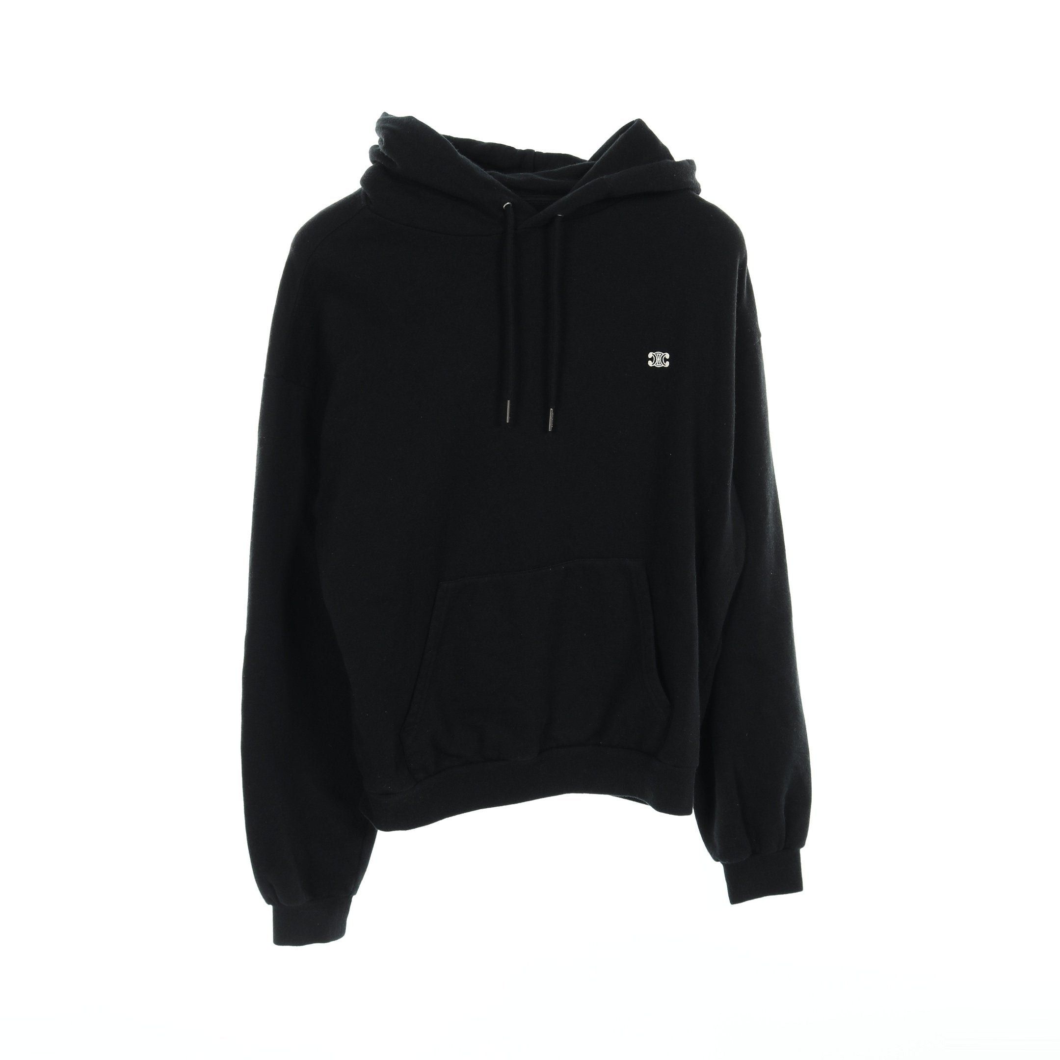 Celine Celine Triomphe Embroidery Pullover Hoodie Cotton Cashmere Black Size ONE SIZE - 1 Thumbnail