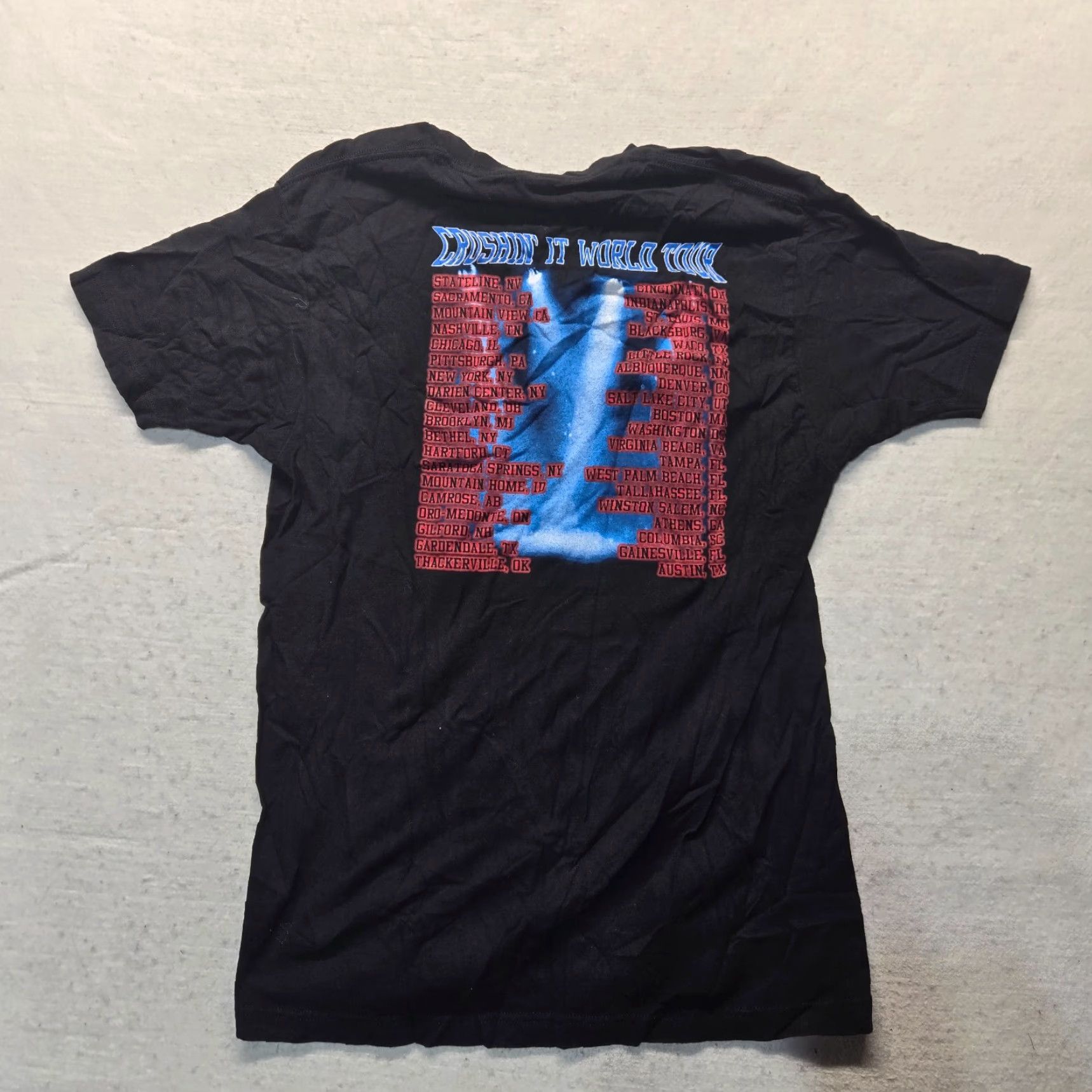 Anvil Brad Paisley Crushin’ It World Tour T-Shirt Mens L Black Short Sleeve Cotton Anvil Crew Neck 2-Sided Concert Shirt Size US L / EU 52-54 / 3 - 8 Thumbnail