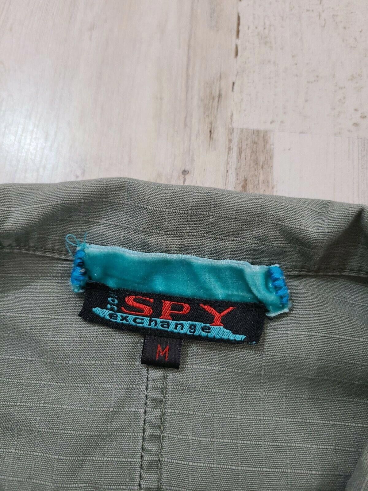 Designer Spy Zone Exchange Jacket Medium Green Boho Hippie Rhinestone Size M / US 6-8 / IT 42-44 - 3 Thumbnail