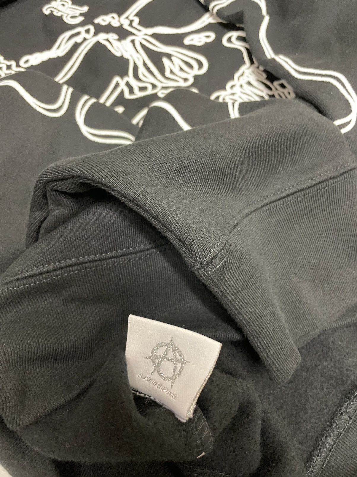 Revenge REVENGE CROSSBONES HOODIE BLACK/WHITE Size US L / EU 52-54 / 3 - 7 Thumbnail
