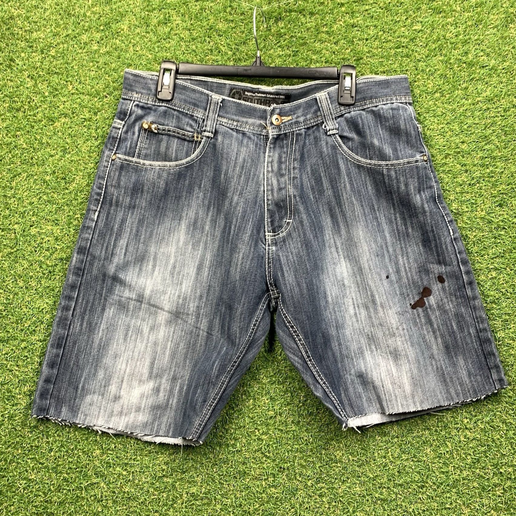 Southpole VINTAGE Southpole Jean Shorts Mens 36 Y2K Baggy Loose 90s Skater Goth Punk Cut Size US 36 / EU 52 - 2 Thumbnail