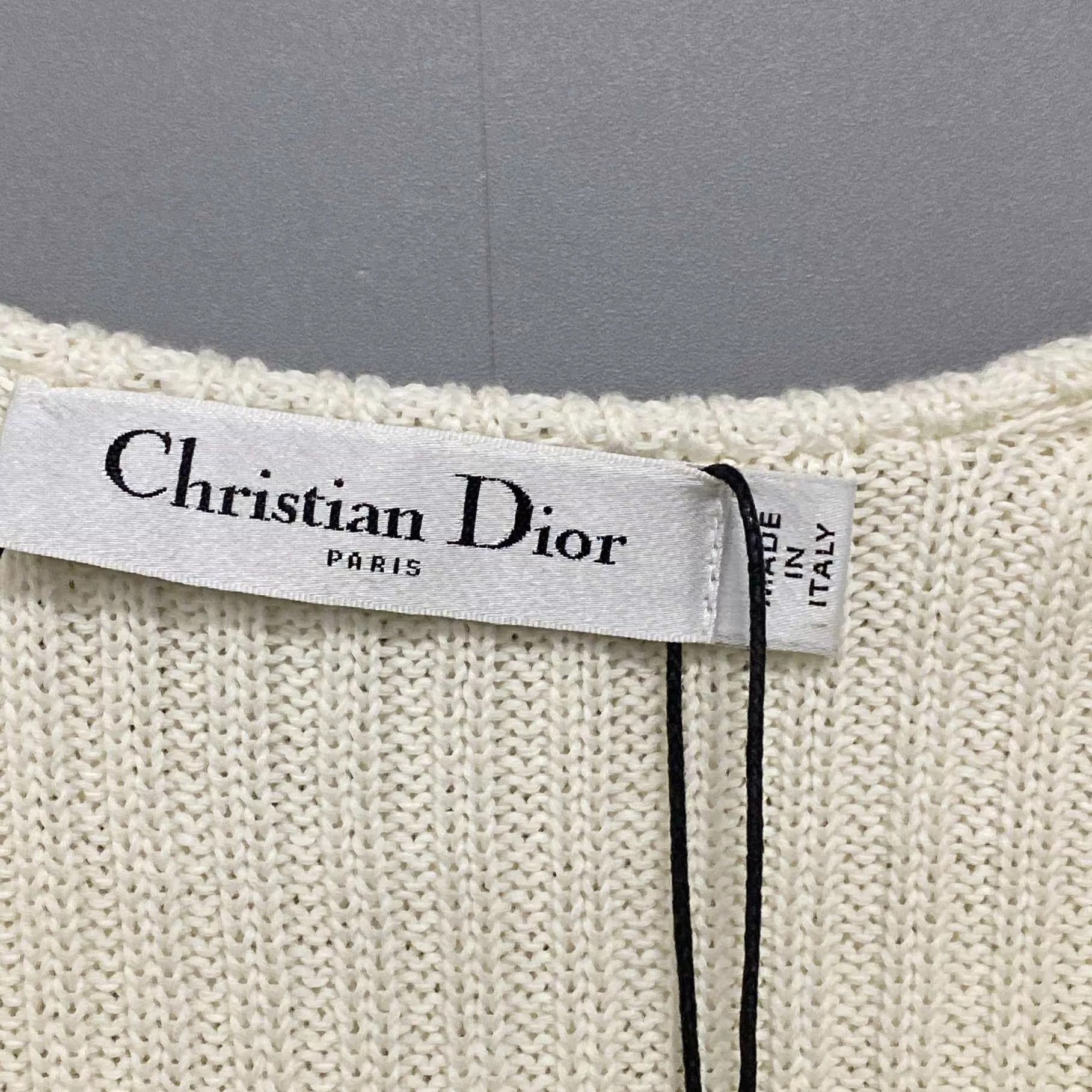 Dior Dior Women's New Navy Collar Logo Knit Sweater 36 Size XS / US 0-2 / IT 36-38 - 5 Thumbnail