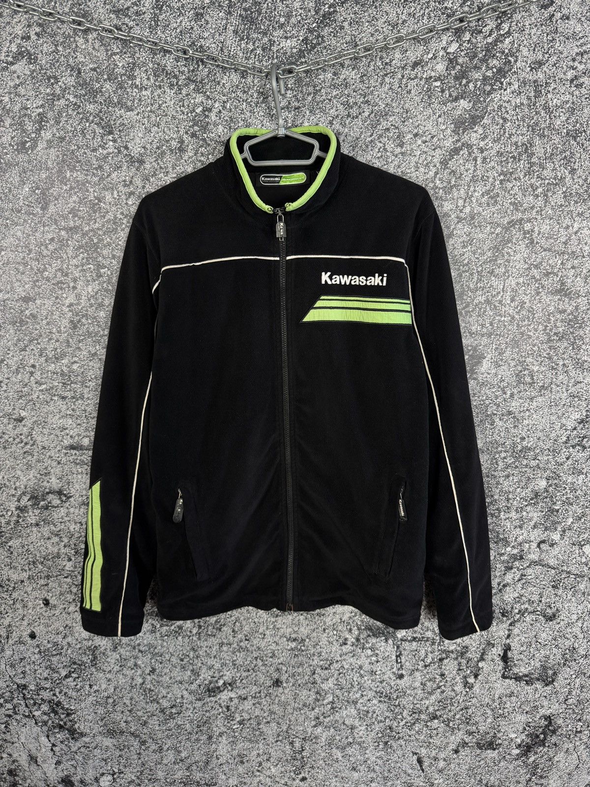 Vintage Kawasaki Fleece Full Zip Jacket Racing Moto GP Size S/M Size US S / EU 44-46 / 1 - 2 Thumbnail