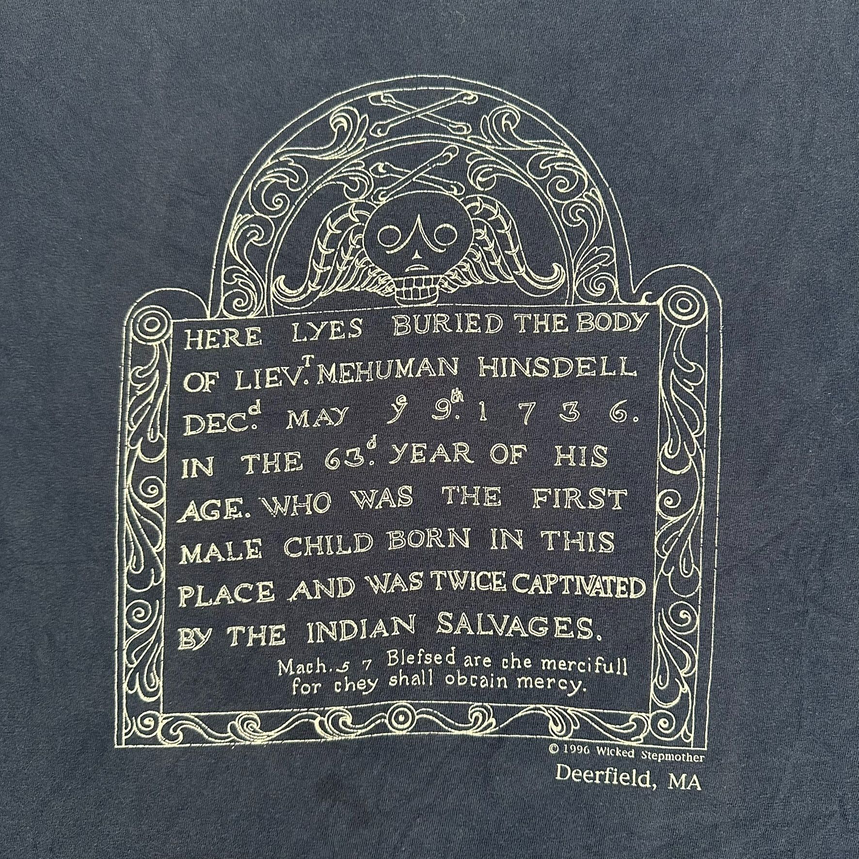 Hanes Vintage 90s Cemetery Graveyard Tombstone T-Shirt Boxy Faded Size US XL / EU 56 / 4 - 2 Thumbnail