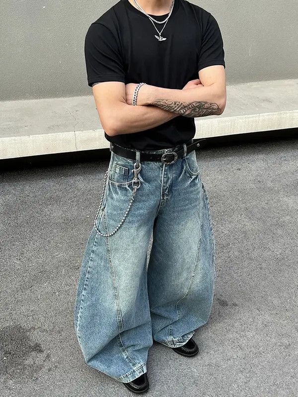 Jean VIBE Baggy Wide Leg Jeans Size US 30 / EU 46 - 3 Thumbnail