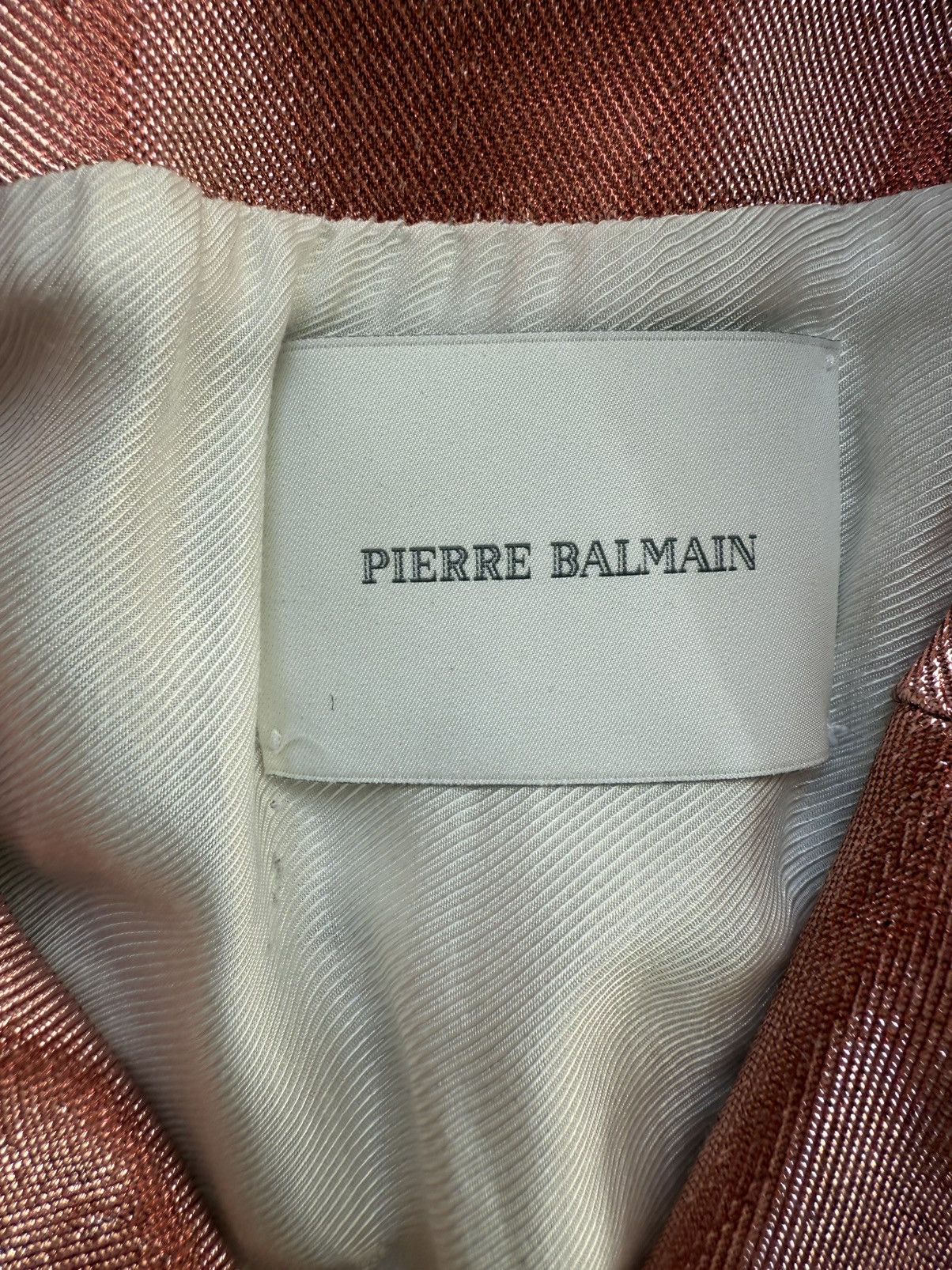Balmain 90’s Velvet Hot Pink Glitter Biker Jacket Size XS / US 0-2 / IT 36-38 - 4 Thumbnail