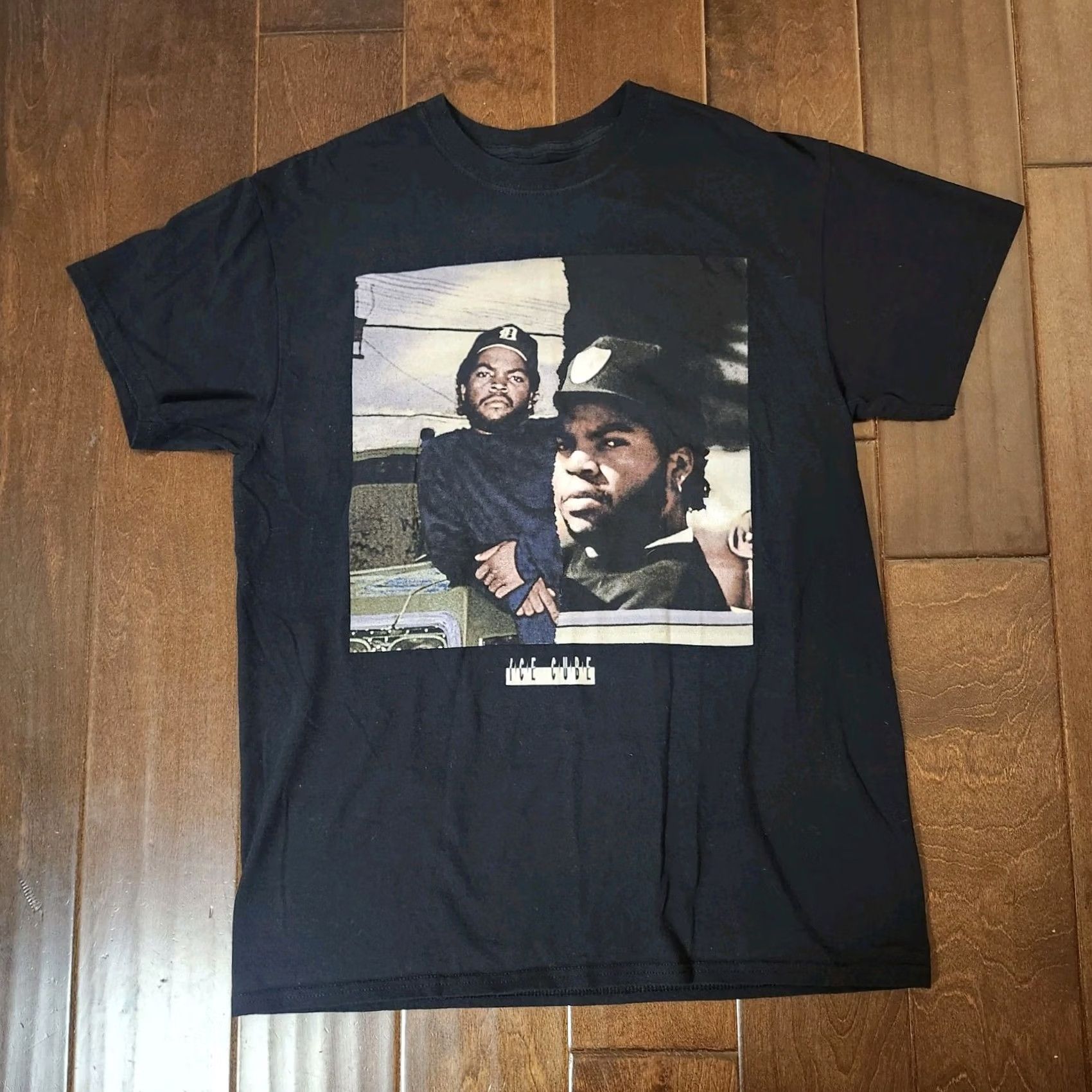 Vintage Ice Cube T Shirt West Coast 90s Retro Front Print Black Cotton Short Sleeve Crew Neck M Mens Womens Unisex Adult Regular Fit Graphic 2020s Size US M / EU 48-50 / 2 - 2 Thumbnail