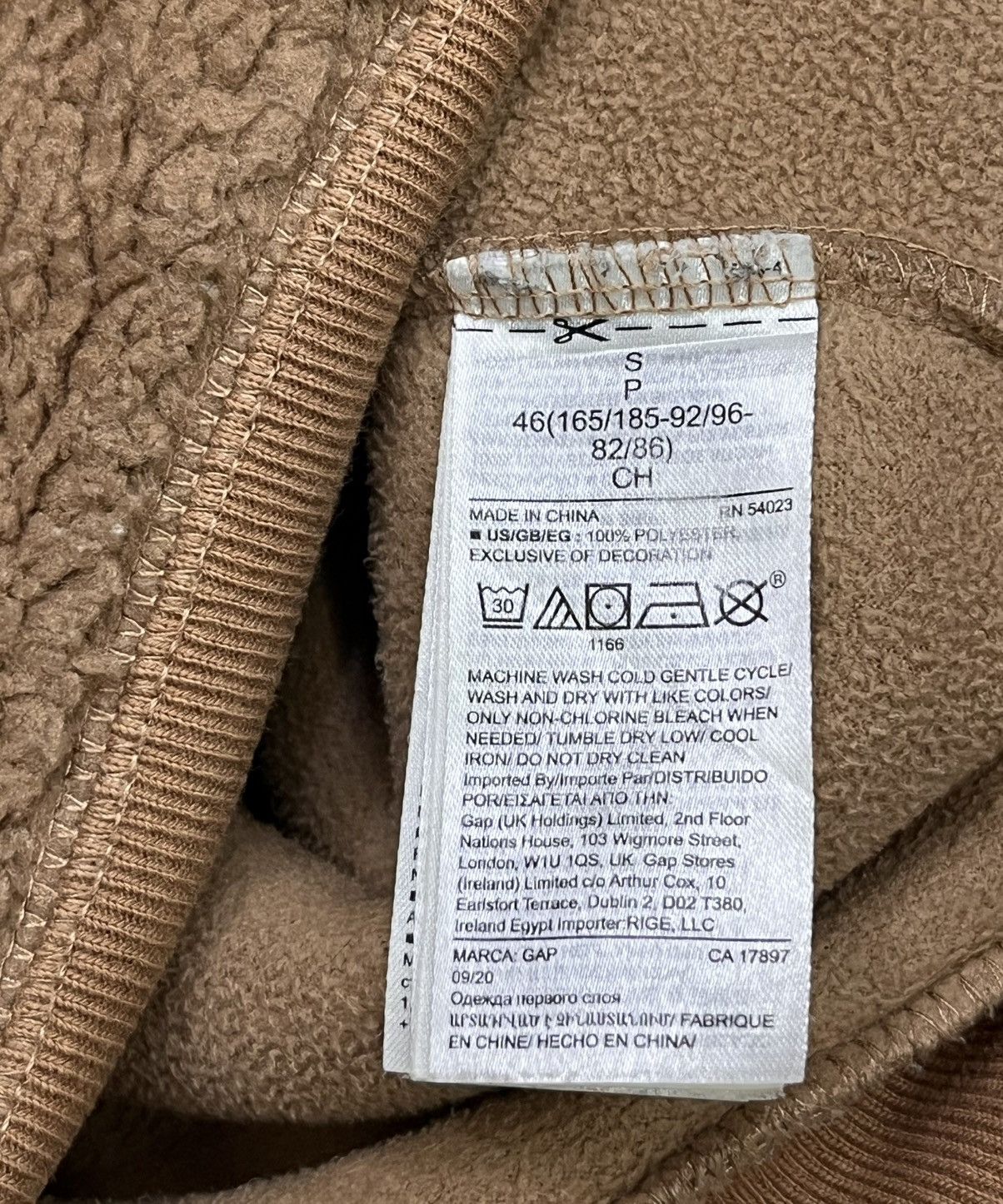 Gap GAP Brown Sherpa Fleece HoodieTravis Scott Kanye Vibes S Size US S / EU 44-46 / 1 - 6 Thumbnail