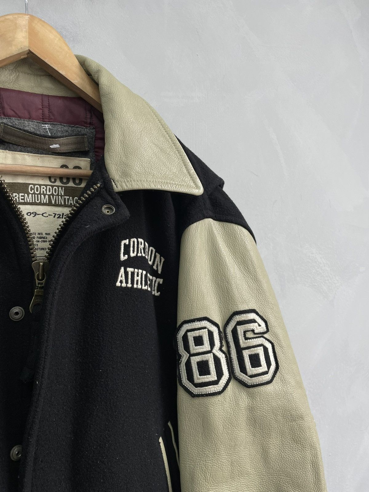 Cordone Retro varsity Leather/wool jacket diesel style y2k Size US L / EU 52-54 / 3 - 6 Thumbnail