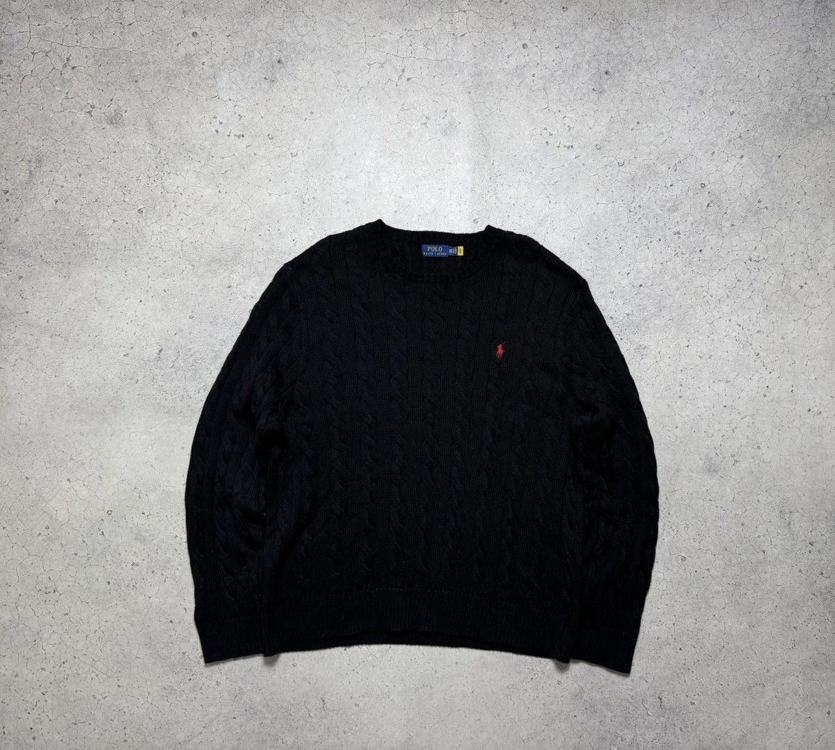 Polo Ralph Lauren Polo Ralph Lauren Black Cable Knit Sweater Size XXL PRL Size US XXL / EU 58 / 5 - 1 Thumbnail