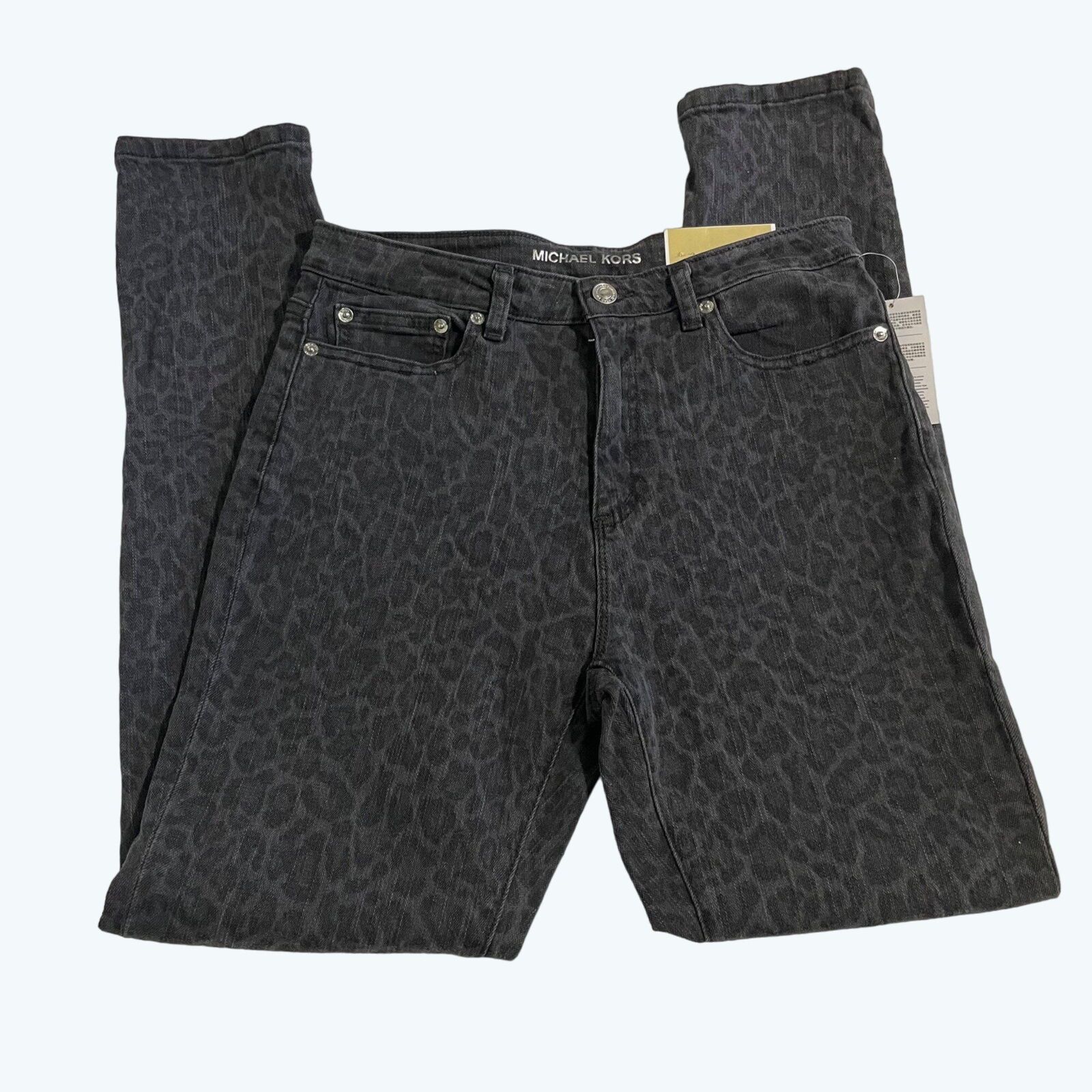 Michael Kors Michael Kors High-Rise Leopard Print Skinny Selma Jeans 6 Size 28" / US 6 / IT 42 - 2 Thumbnail