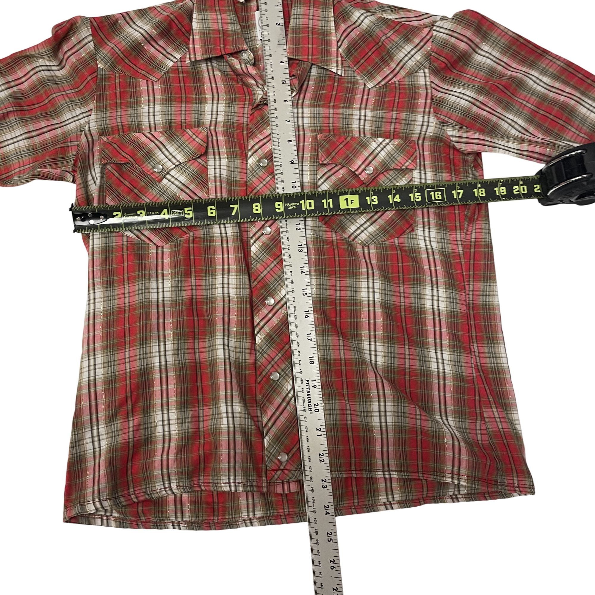 Other Vtg The Hustlers Red SPARKLE PLAID Cowboy Western Shirt Size US S / EU 44-46 / 1 - 5 Thumbnail