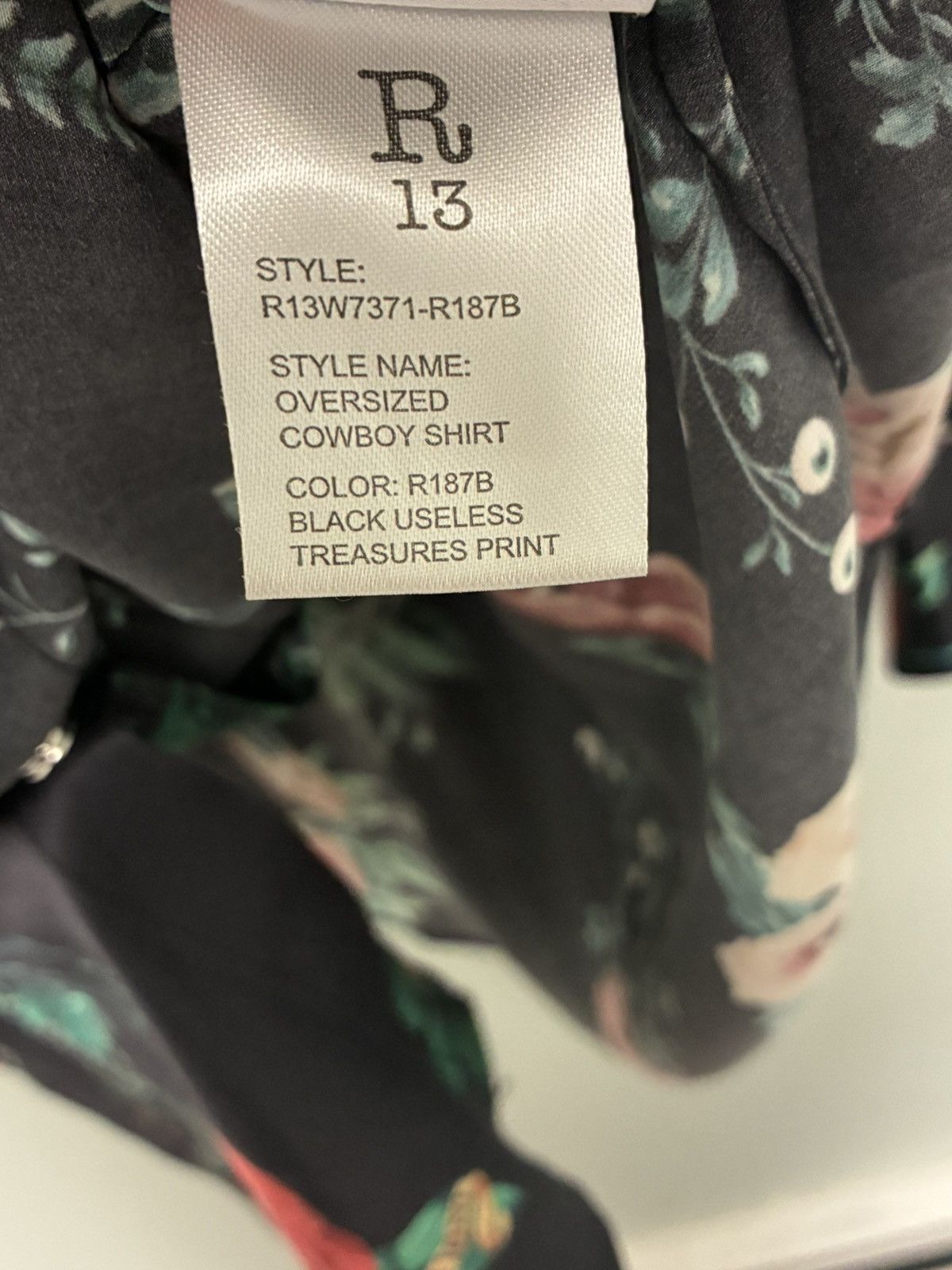 R13 Useless Treasures Cowboy Shirt Medojm Size US M / EU 48-50 / 2 - 9 Thumbnail