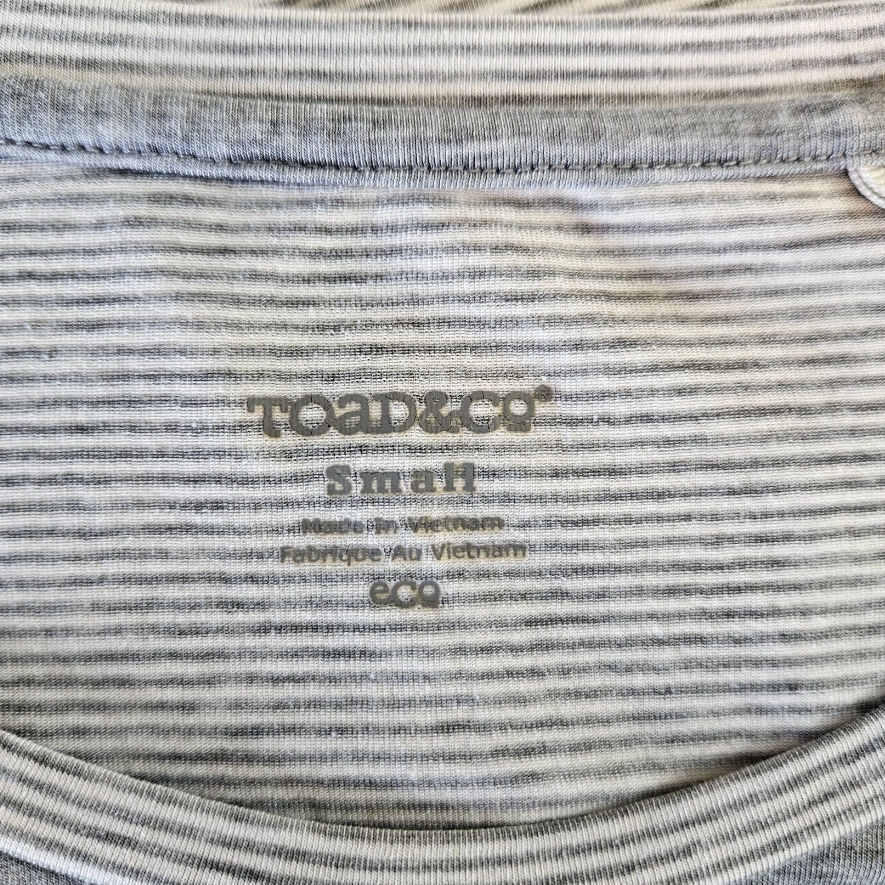Toad&Co Toad&Co Womens Swiftly Long Sleeve Tunic Sz Small Gray Striped Thumbholes Size S / US 4 / IT 40 - 6 Thumbnail