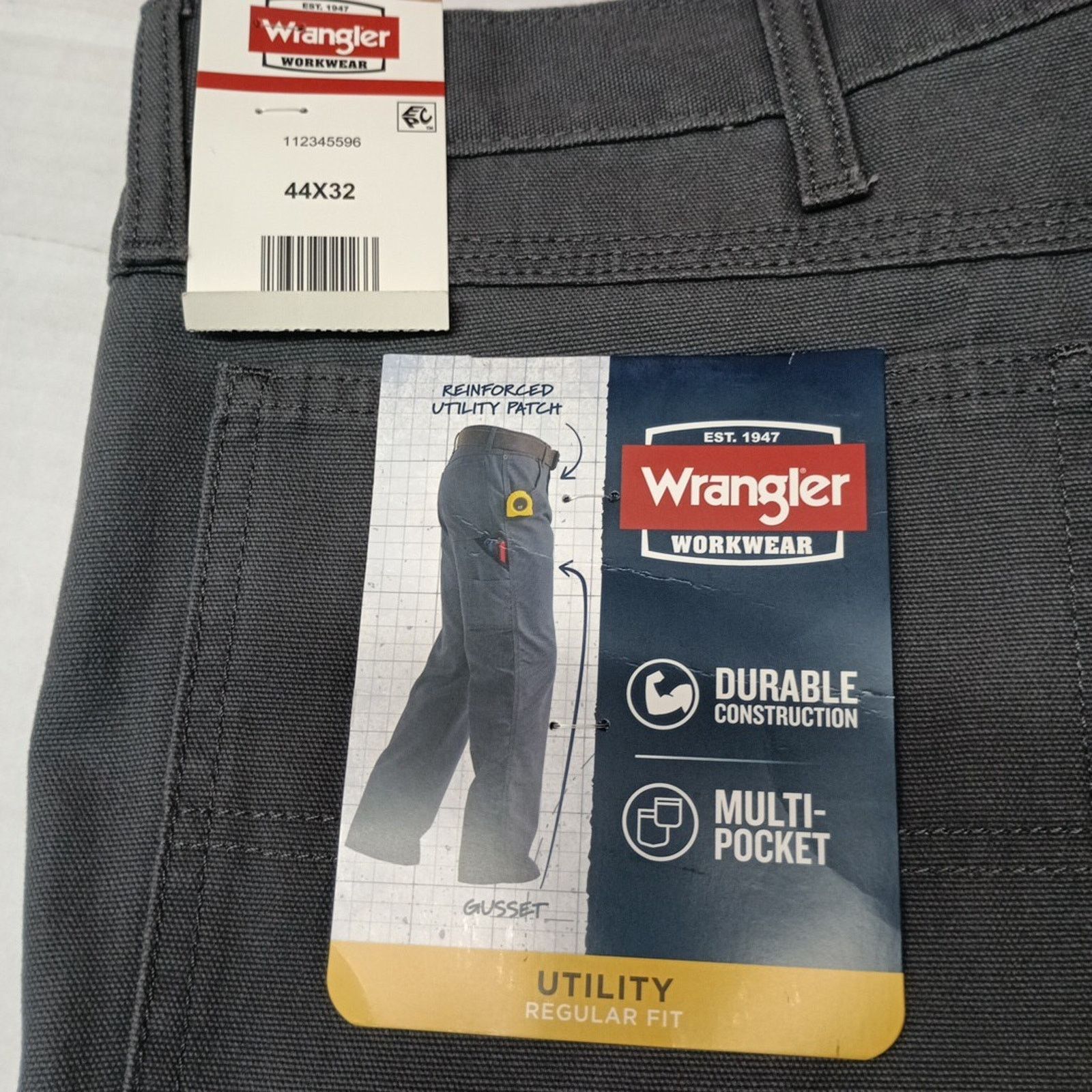 Wrangler Wrangler Workwear Carpenter Pants Men 44x32 Gray Regular Fit Size US 44 / EU 60 - 2 Thumbnail