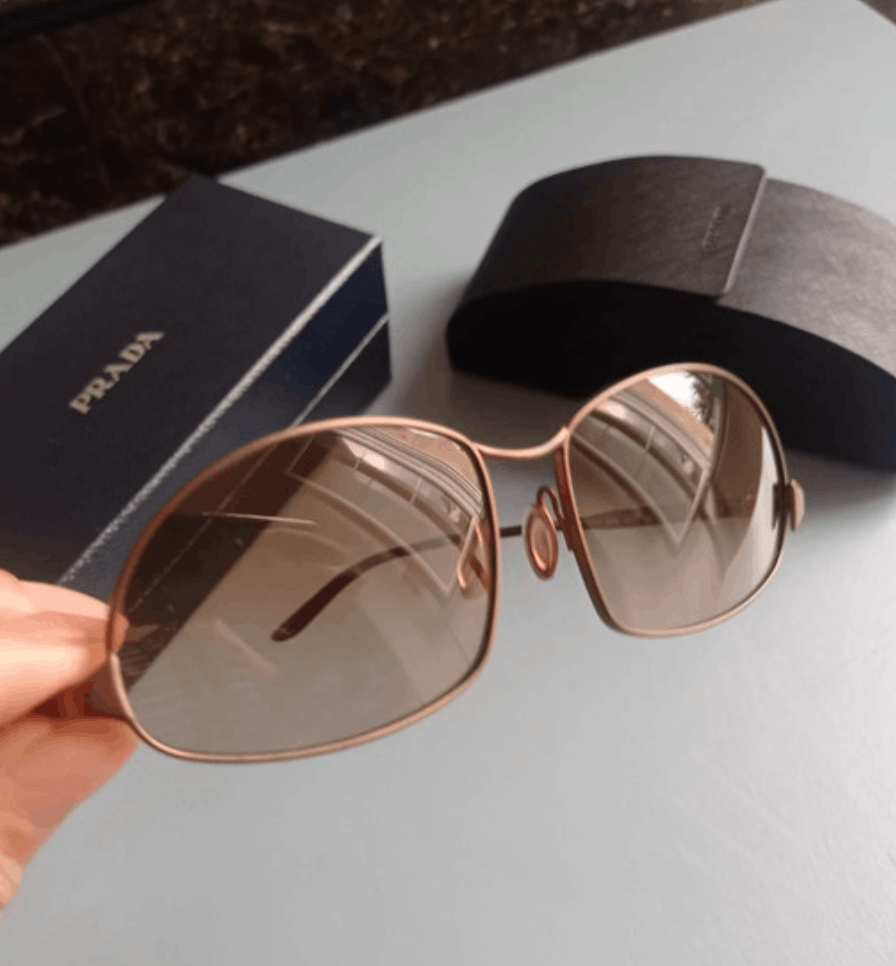 PRADA Sunglasses Star Symbol Wrap Shield Mask