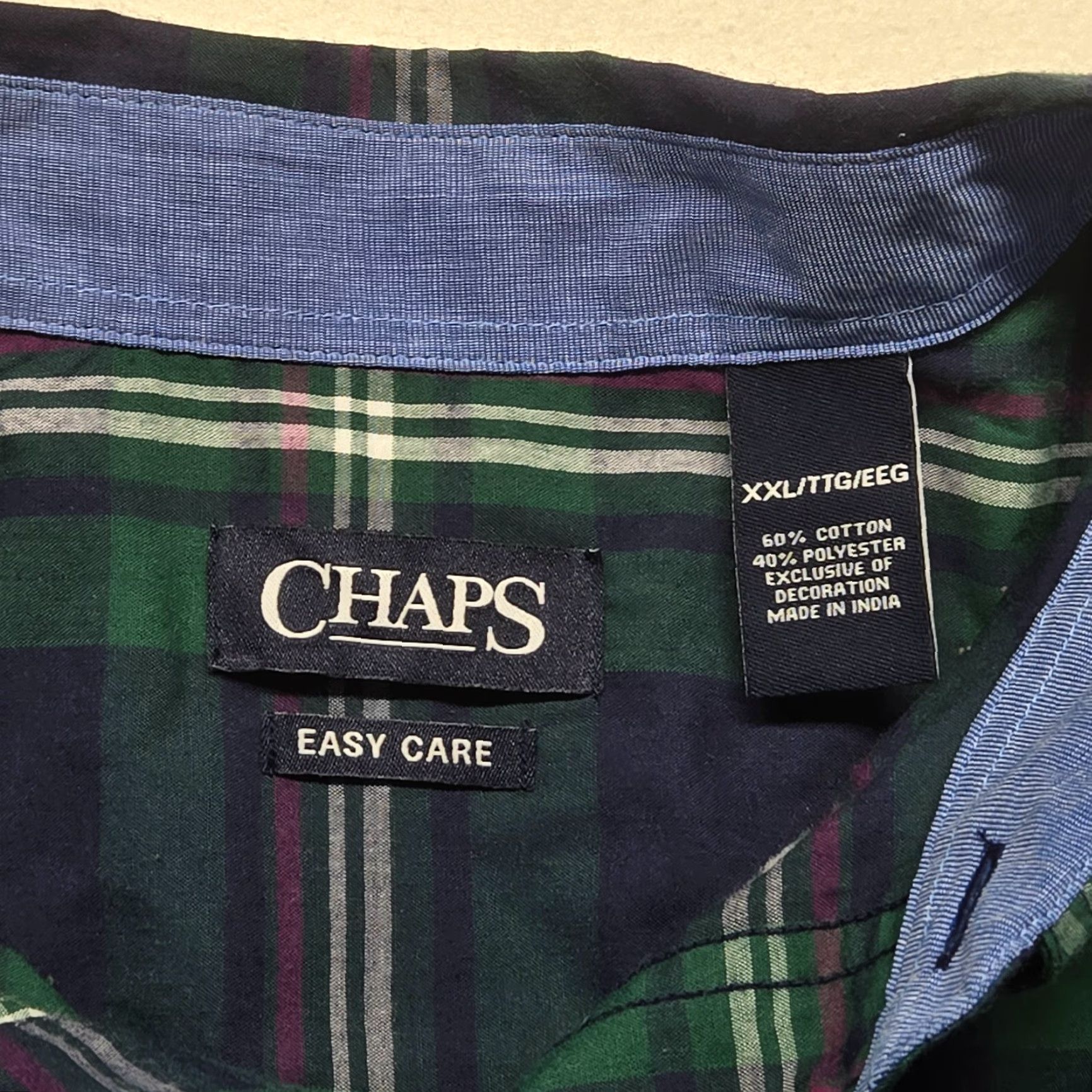 Chaps Chaps Shirt Adult 2XL Multicolor Plaid Button-Up Long Sleeve Mens Size US XXL / EU 58 / 5 - 3 Thumbnail