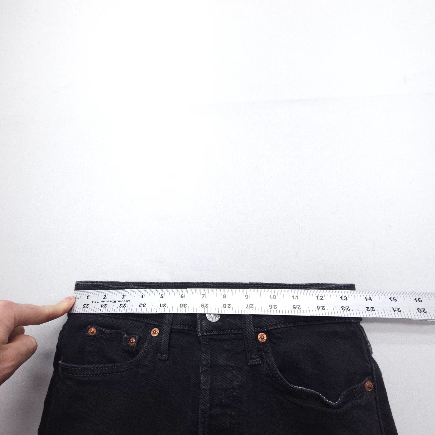 Levi's Levi's Wedgie Skinny Jeans Womens Size 27 Black High Rise Button Fly Stretch Size 27" / US 4 / IT 40 - 6 Thumbnail