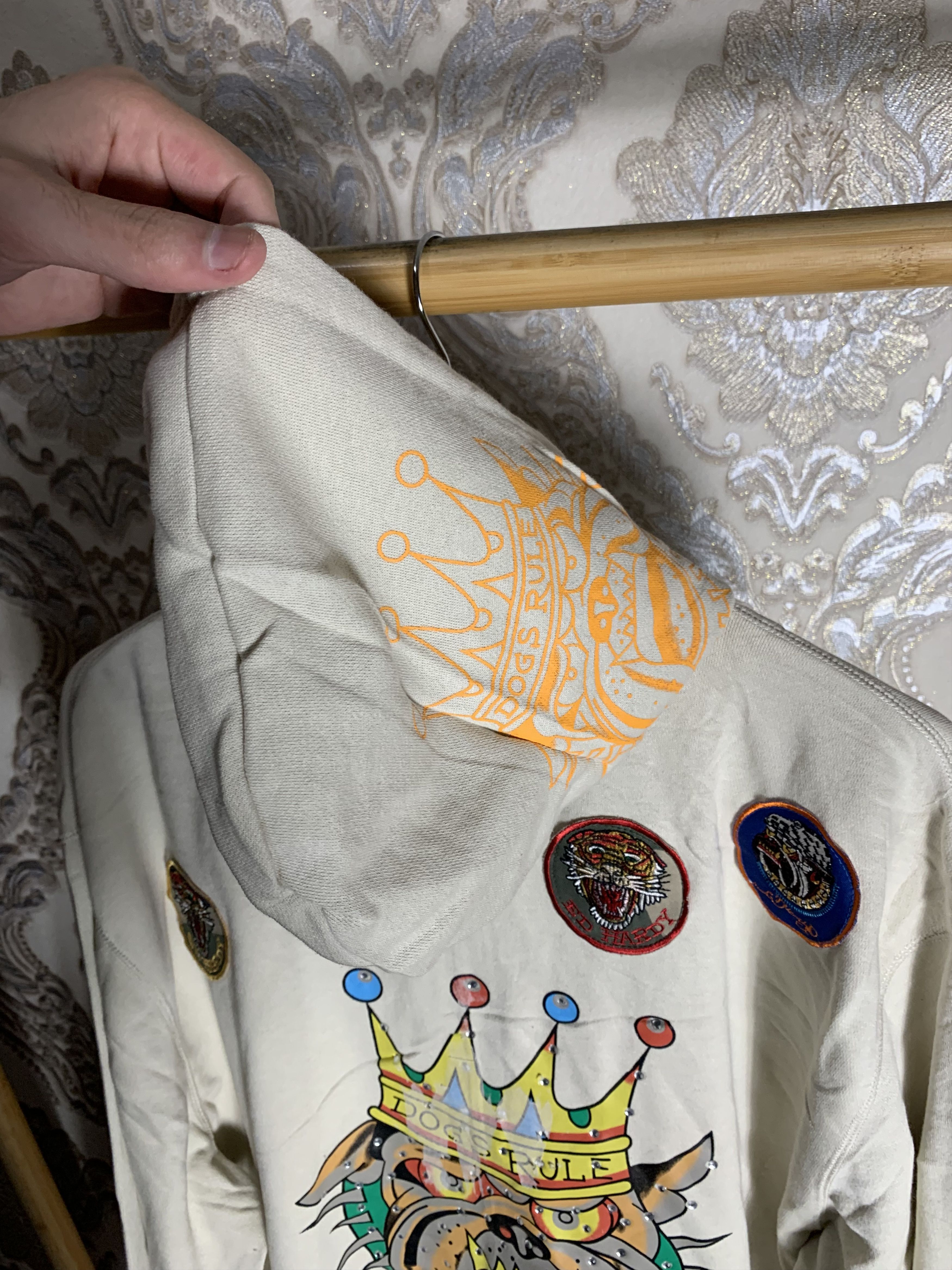 Ed Hardy VINTAGE ED HARDY BY CHRISTIAN AUDIGIER DESIGNER HOODIE Y2K Size US XXL / EU 58 / 5 - 9 Thumbnail