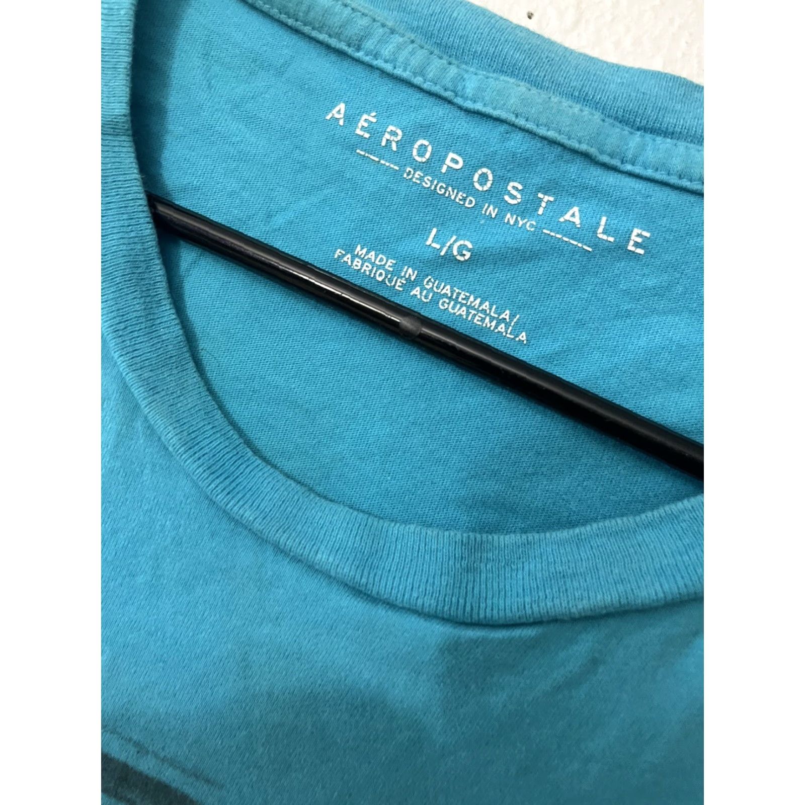 Aeropostale VINTAGE Aeropostale T-Shirt Shirt Mens L Blue Aqua Turquoise 90s Casual Mens Size US L / EU 52-54 / 3 - 3 Thumbnail