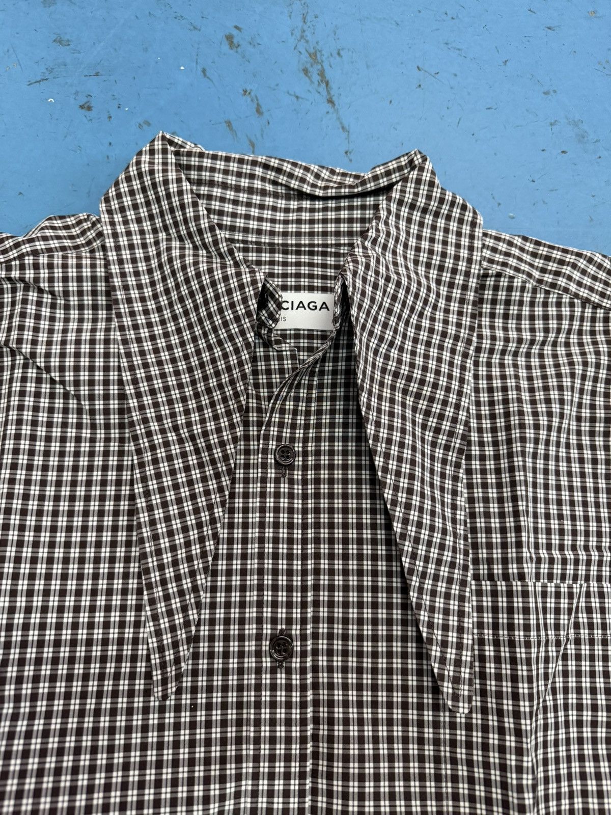 Balenciaga BALENCIAGA 2017” BROWN CHECKERER SHIRT Size US L / EU 52-54 / 3 - 3 Thumbnail