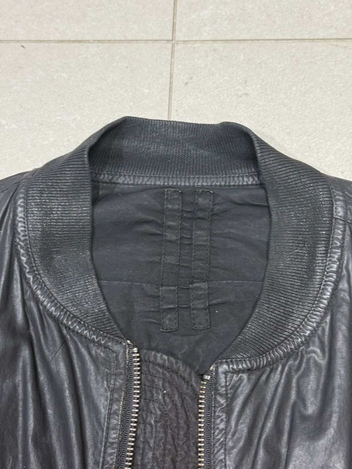 Rick Owens 2015 rick owens waxed leather ma-1 coat jacket Size US M / EU 48-50 / 2 - 9 Thumbnail