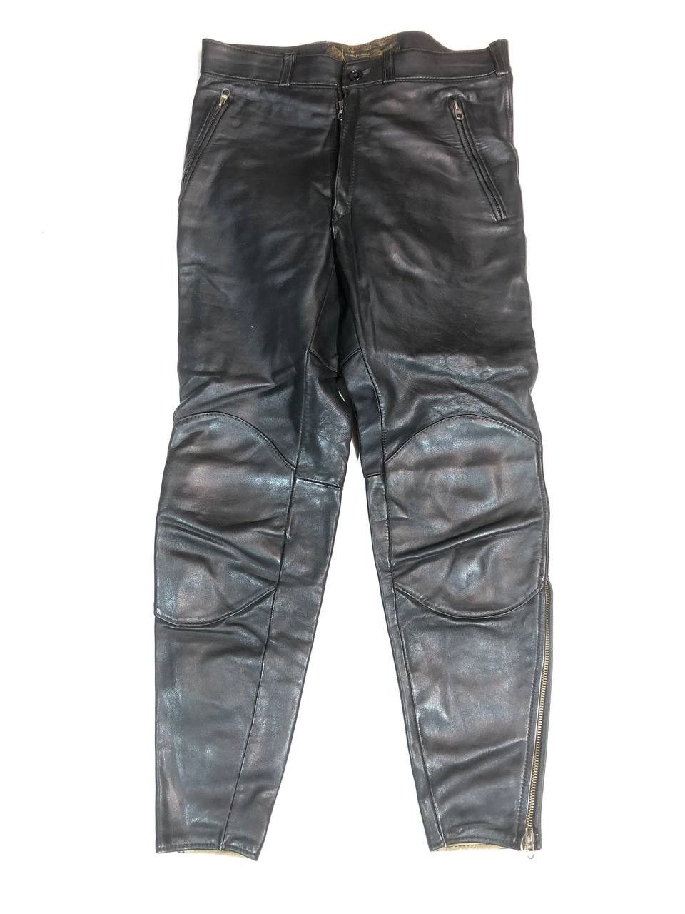Vintage Erdmann Vintage Rare Moto Biker Leather Pants Size US 32 / EU 48 - 1 Thumbnail