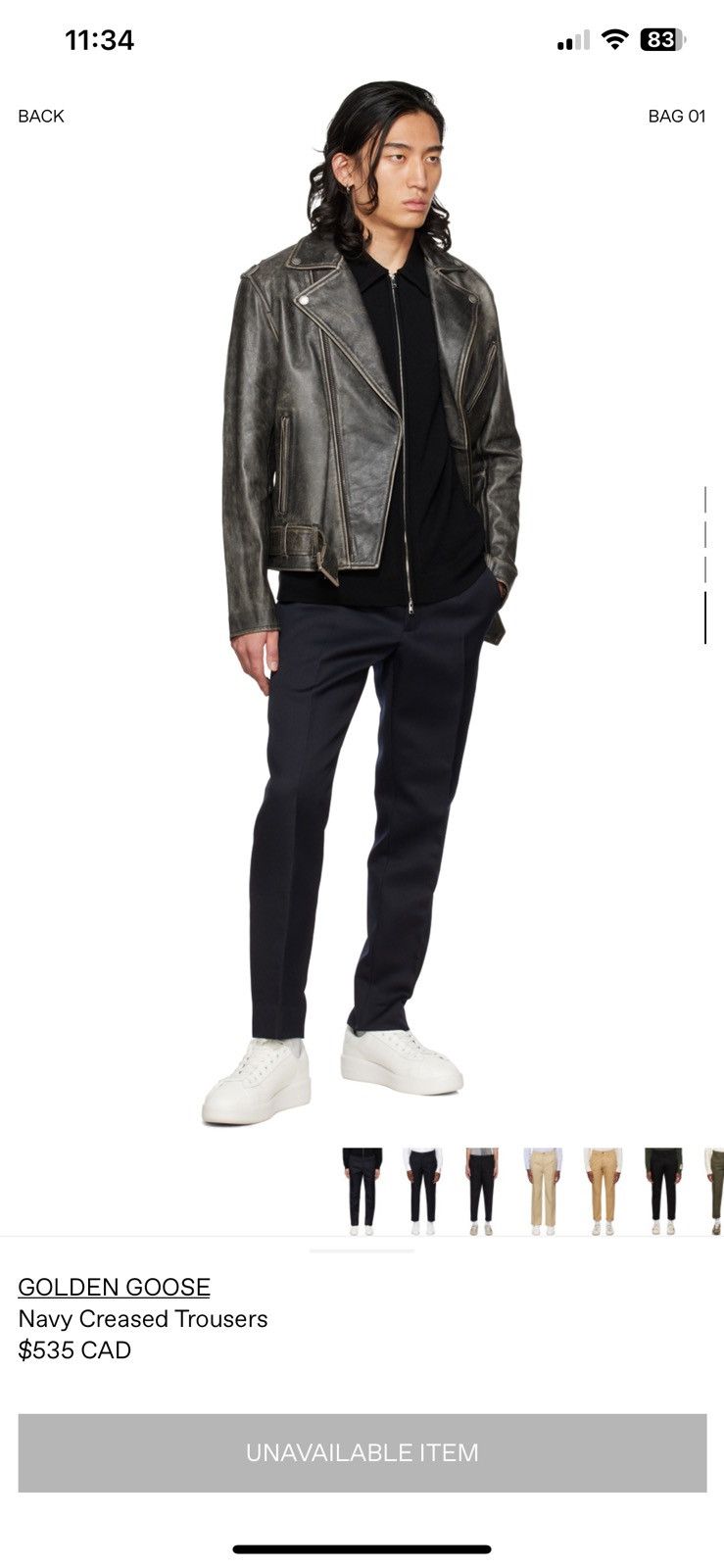 Golden Goose Golden Collection - Navy Tapered Trousers - Golden Goose Size US 34 / EU 50 - 17 Thumbnail