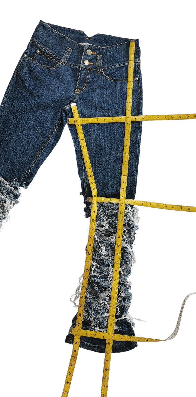 Ne-Net Né-net Frayed Damage Flared,Bootcut Punk Jeans Size 28" / US 6 / IT 42 - 11 Thumbnail