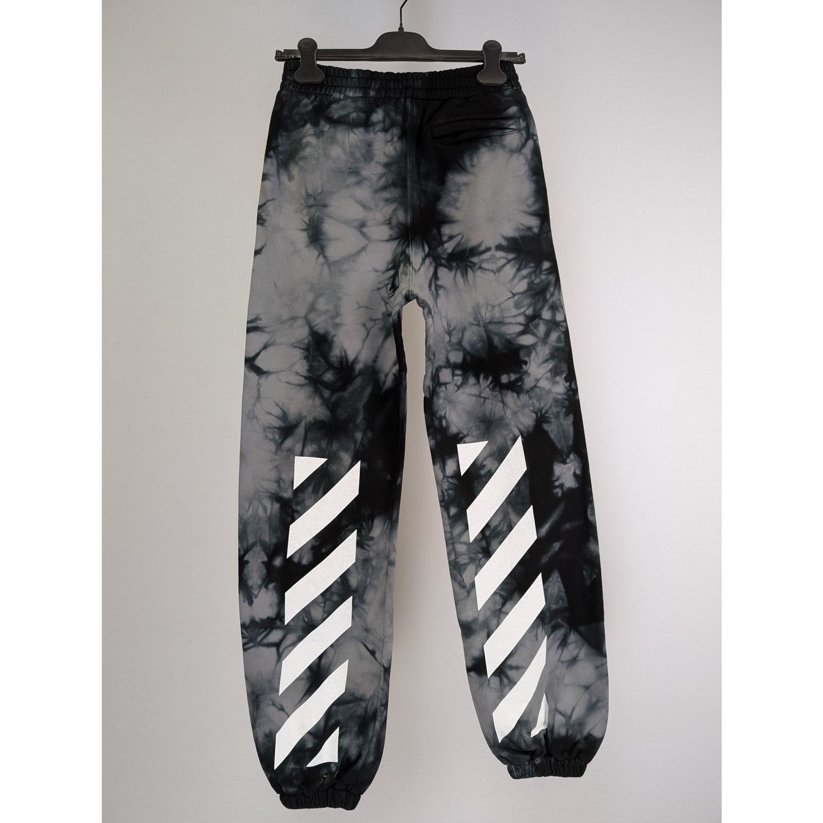 Off-White o1rshd1 Diag Tie Dye Slim Sweatpant Warm in Grey/White Size US 30 / EU 46 - 8 Thumbnail