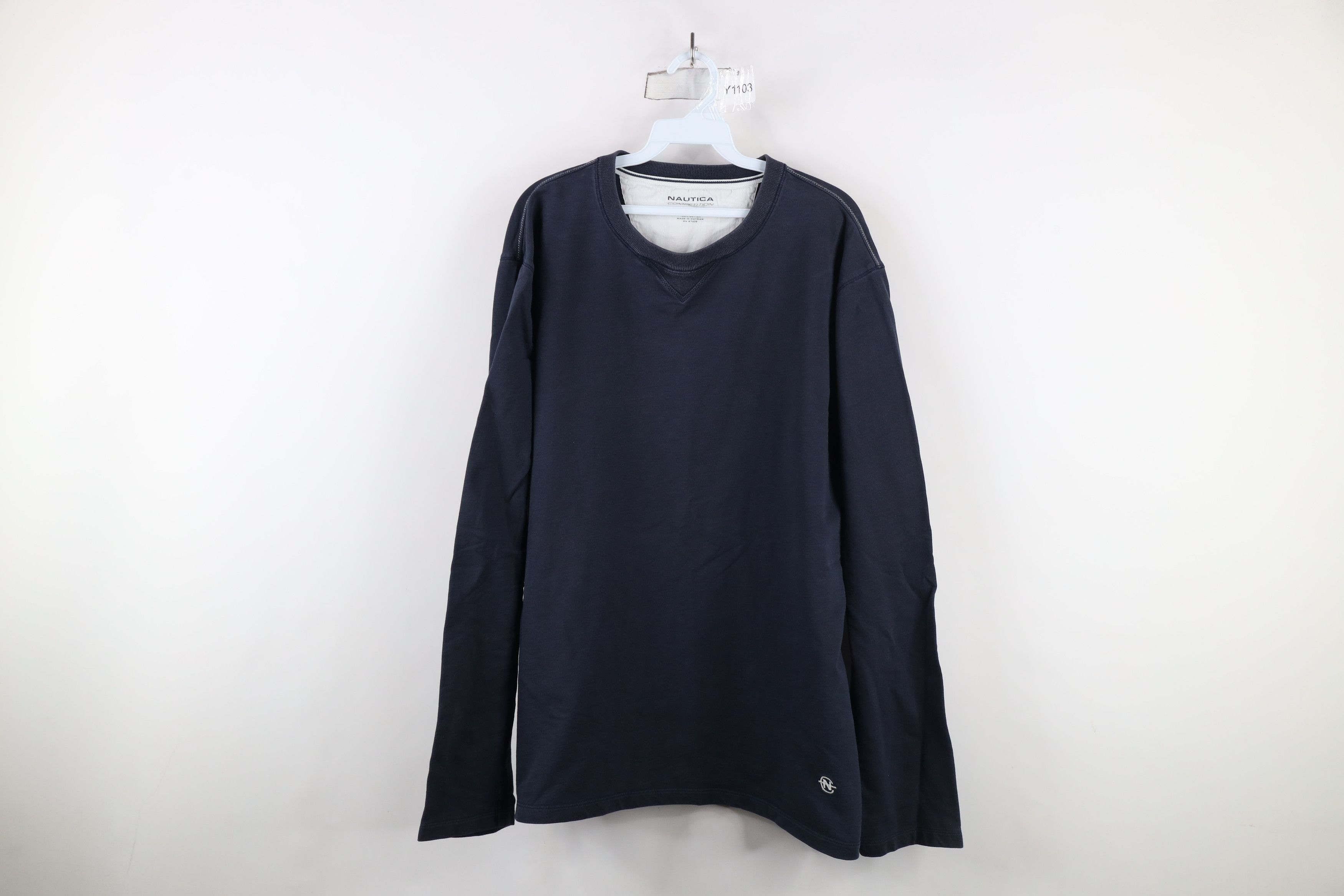 Nautica × Vintage Vintage 90s Nautica Competition Faded Long Sleeve T-Shirt Size US XL / EU 56 / 4 - 1 Thumbnail